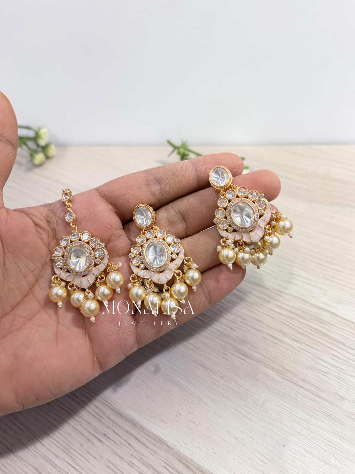 Kashwini Polki Designer Necklace Set