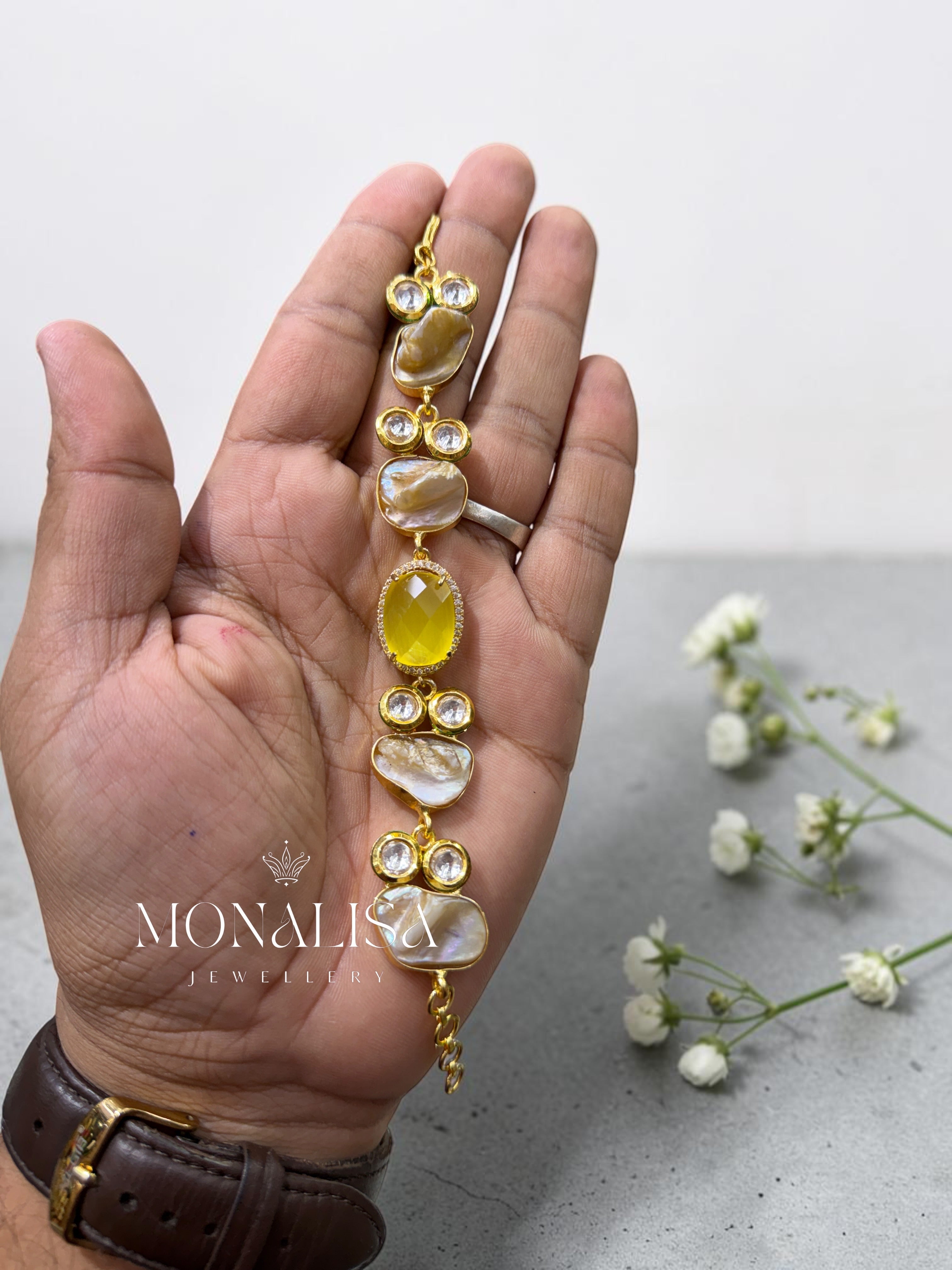 Meera Pearl Designer Bracelet