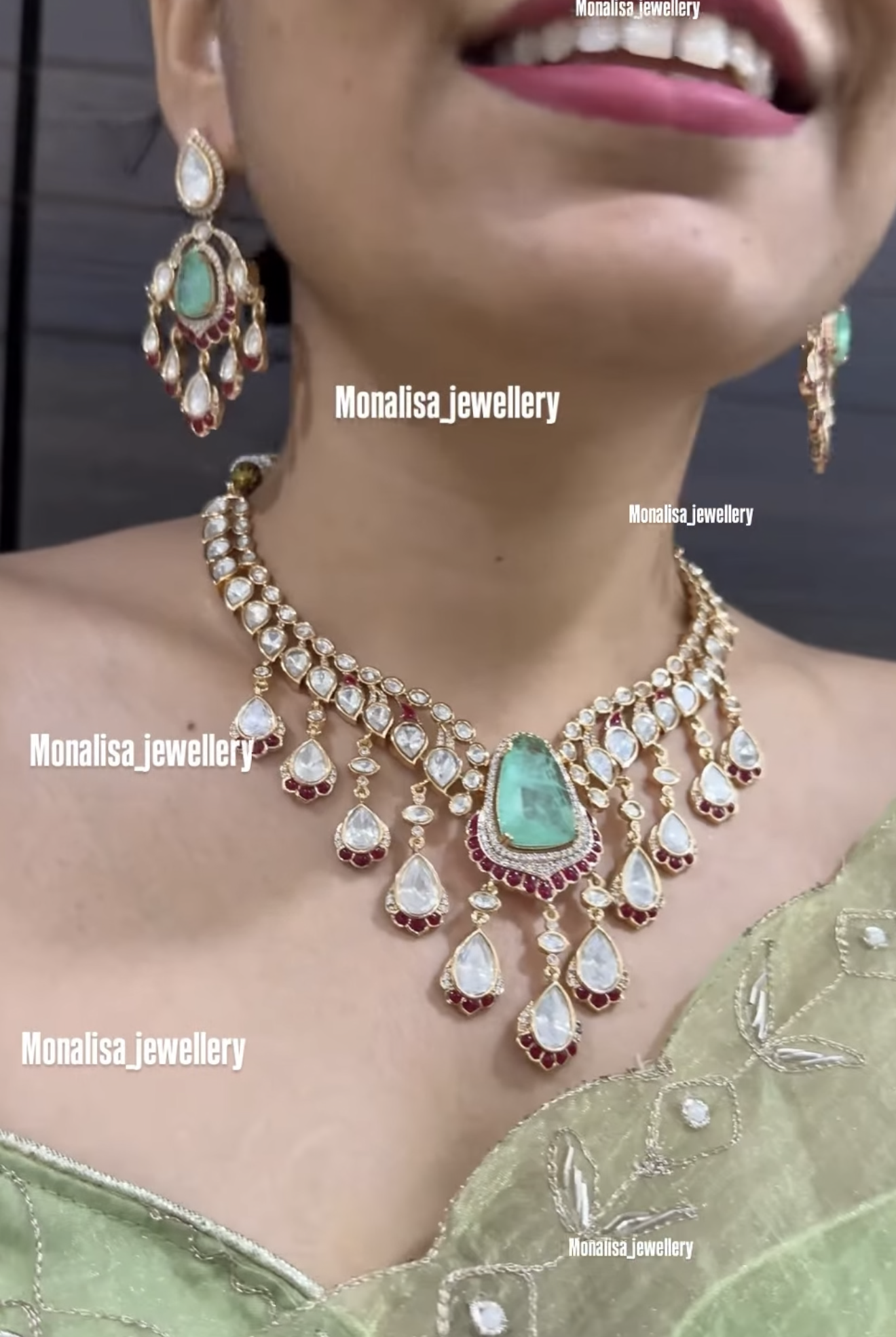 Drishya Polki Designer Necklace Set