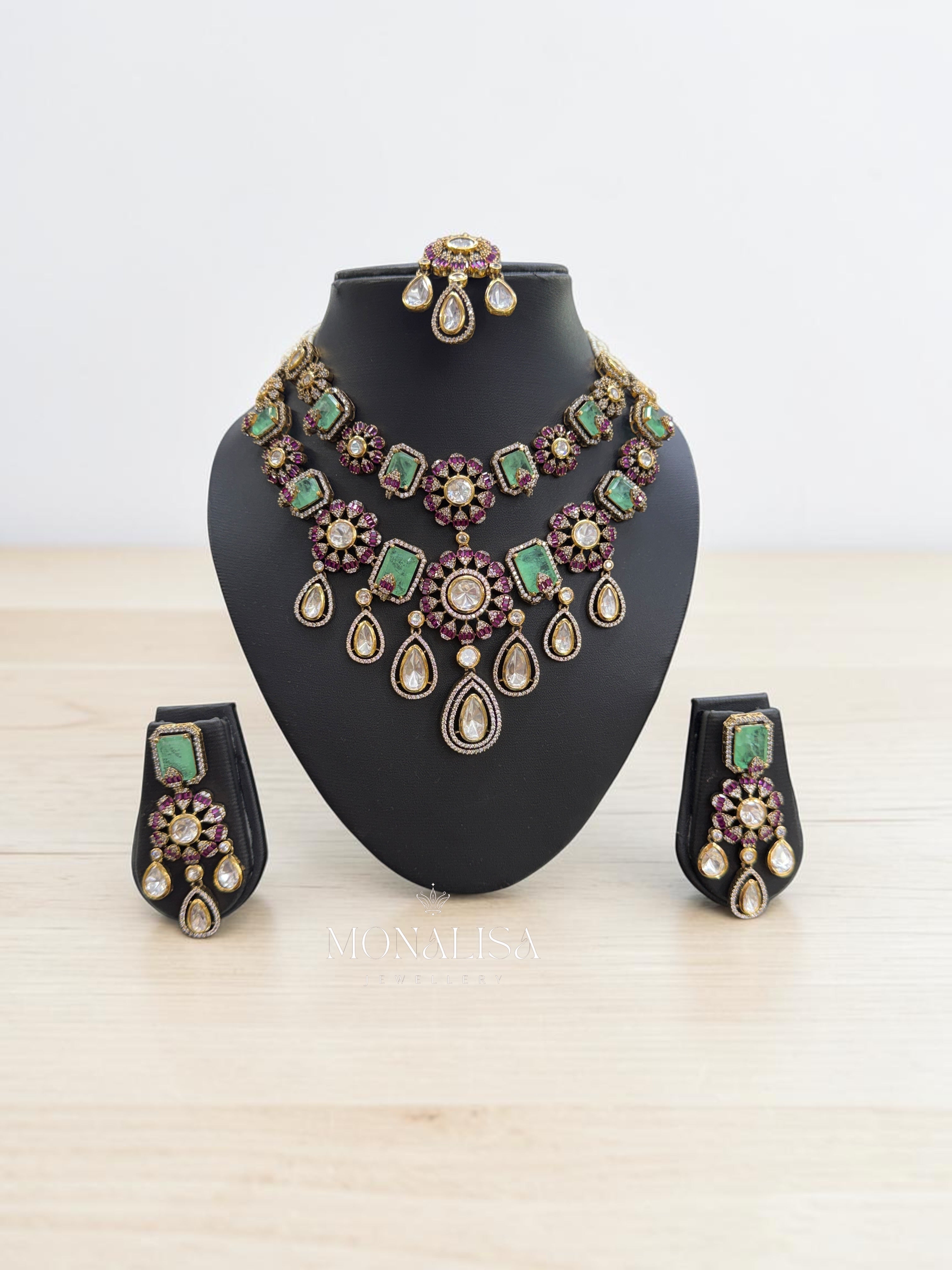 Diksha Dublet Polki Designer Necklace Set