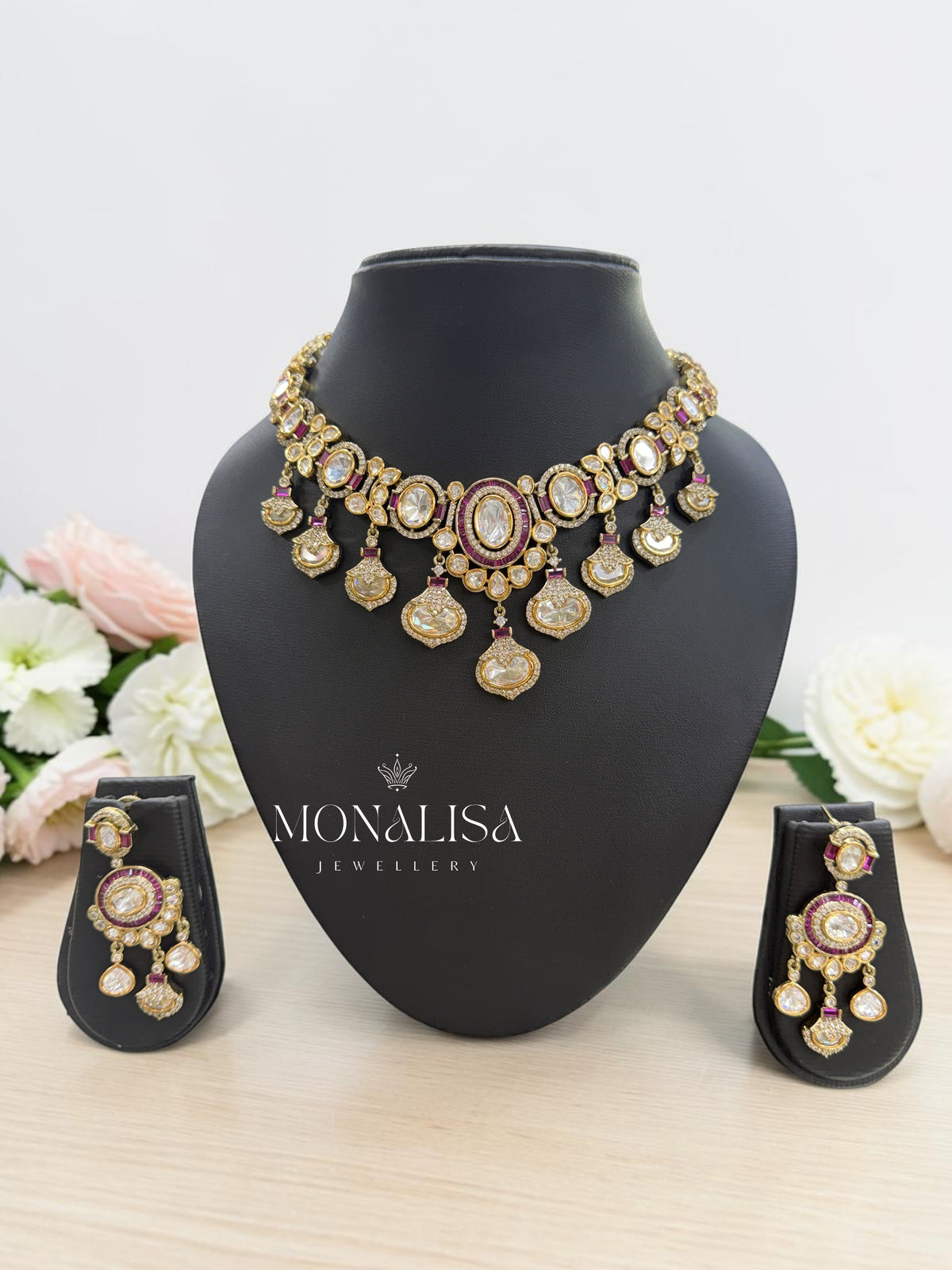 Latika Polki Designer Necklace Set