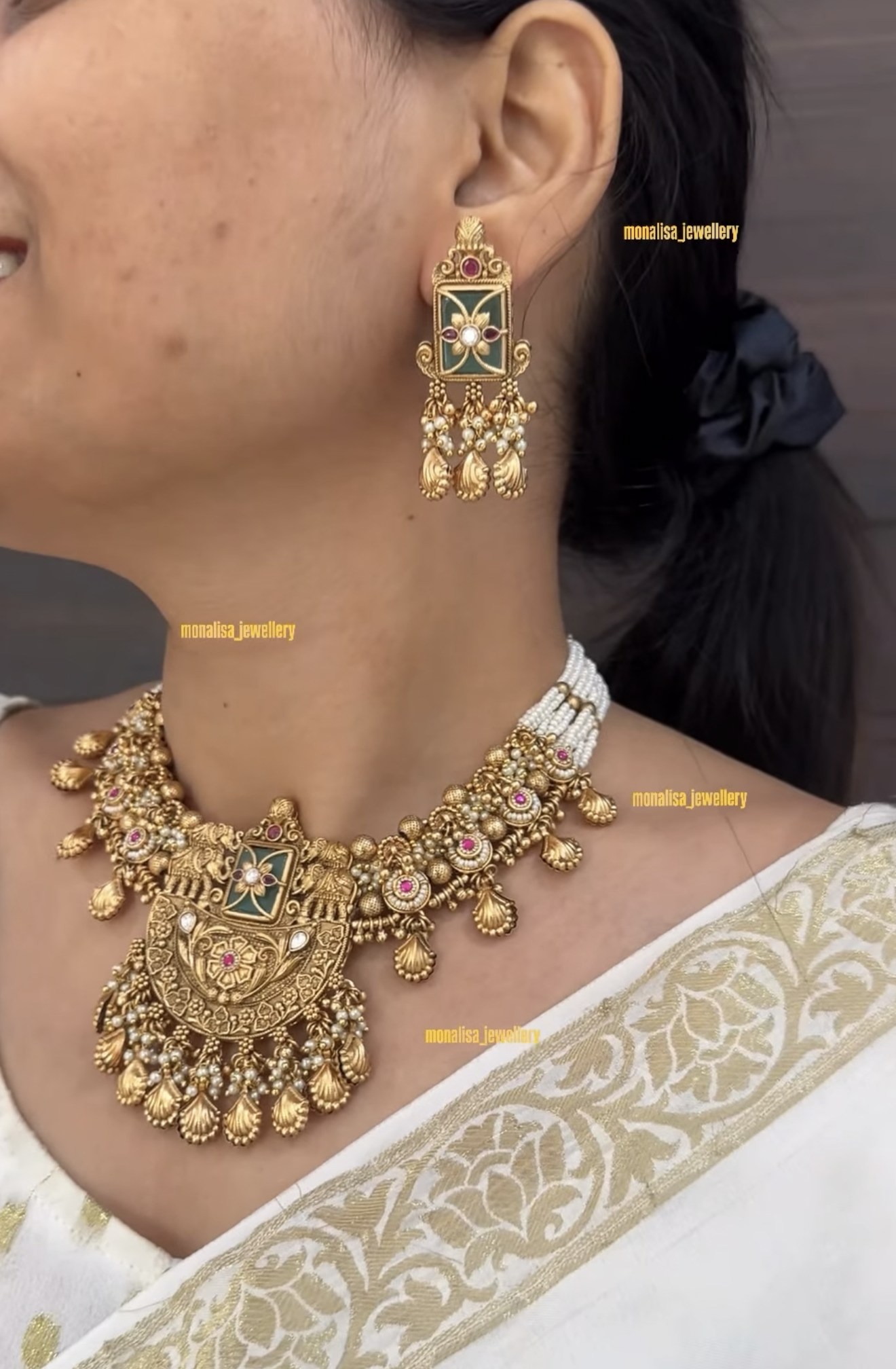 Gauri Antique Designer Necklace Set