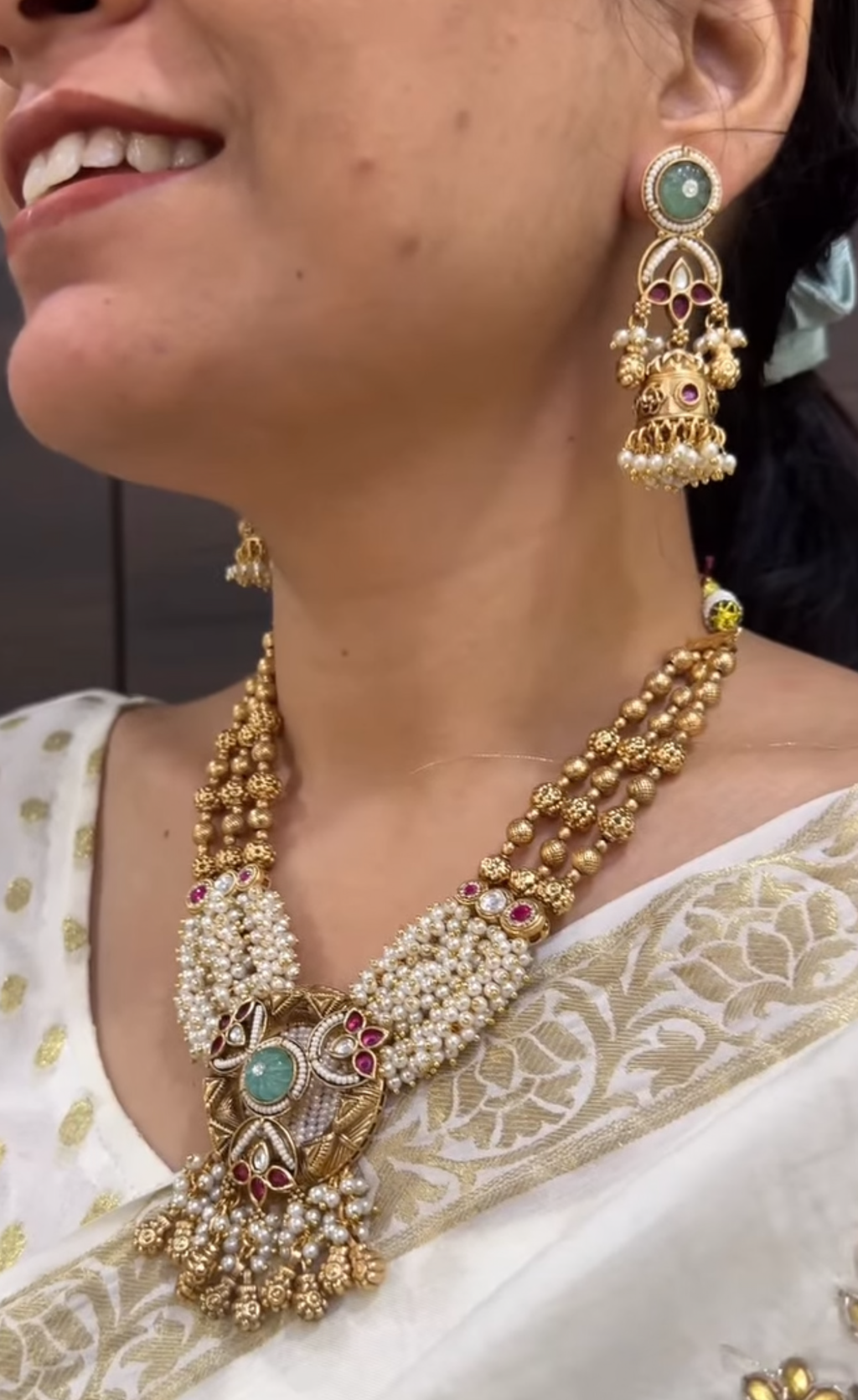 Pranavee Antique Designer Necklace Set