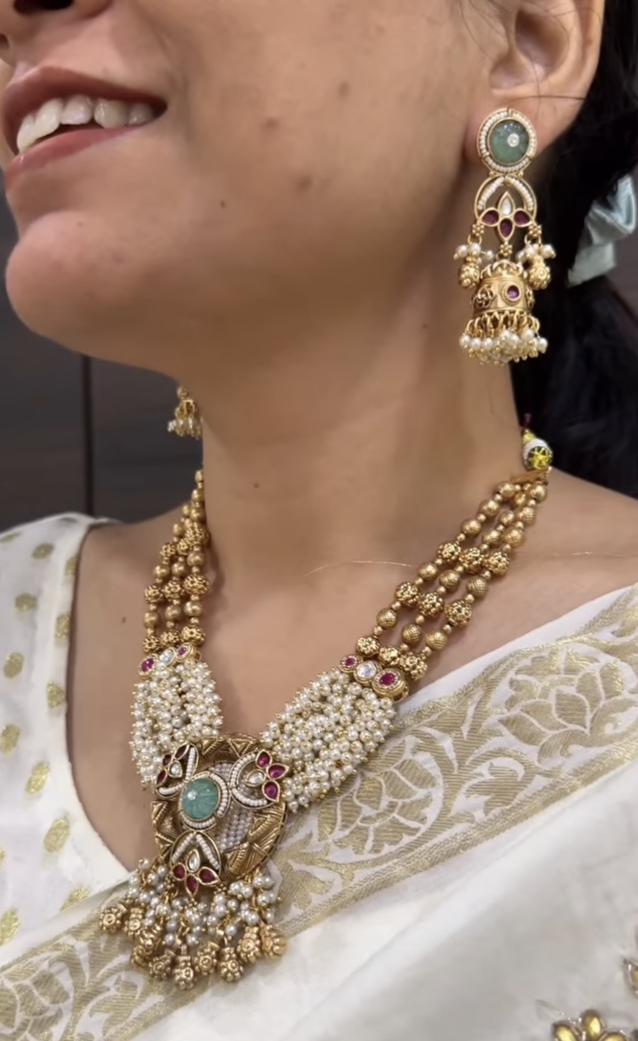 Pranavee Antique Designer Necklace Set