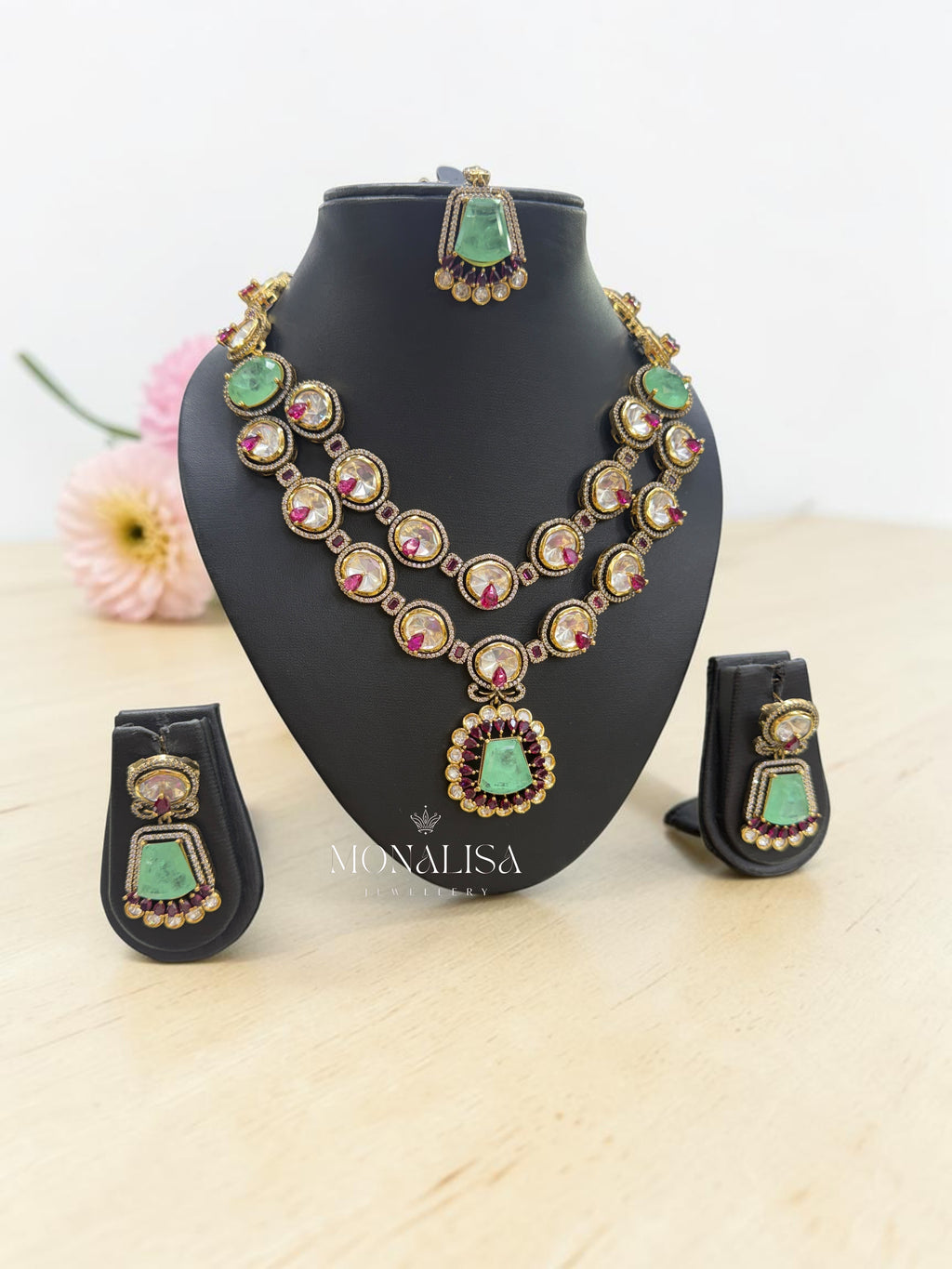 Diraka Polki Designer Necklace Set