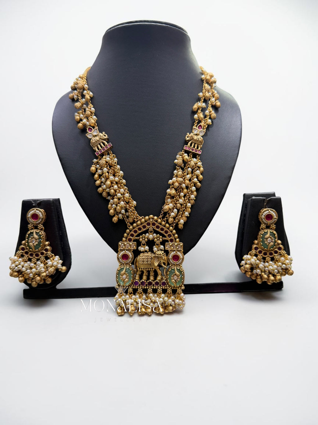 Gajraj Antique designer long Necklace Set