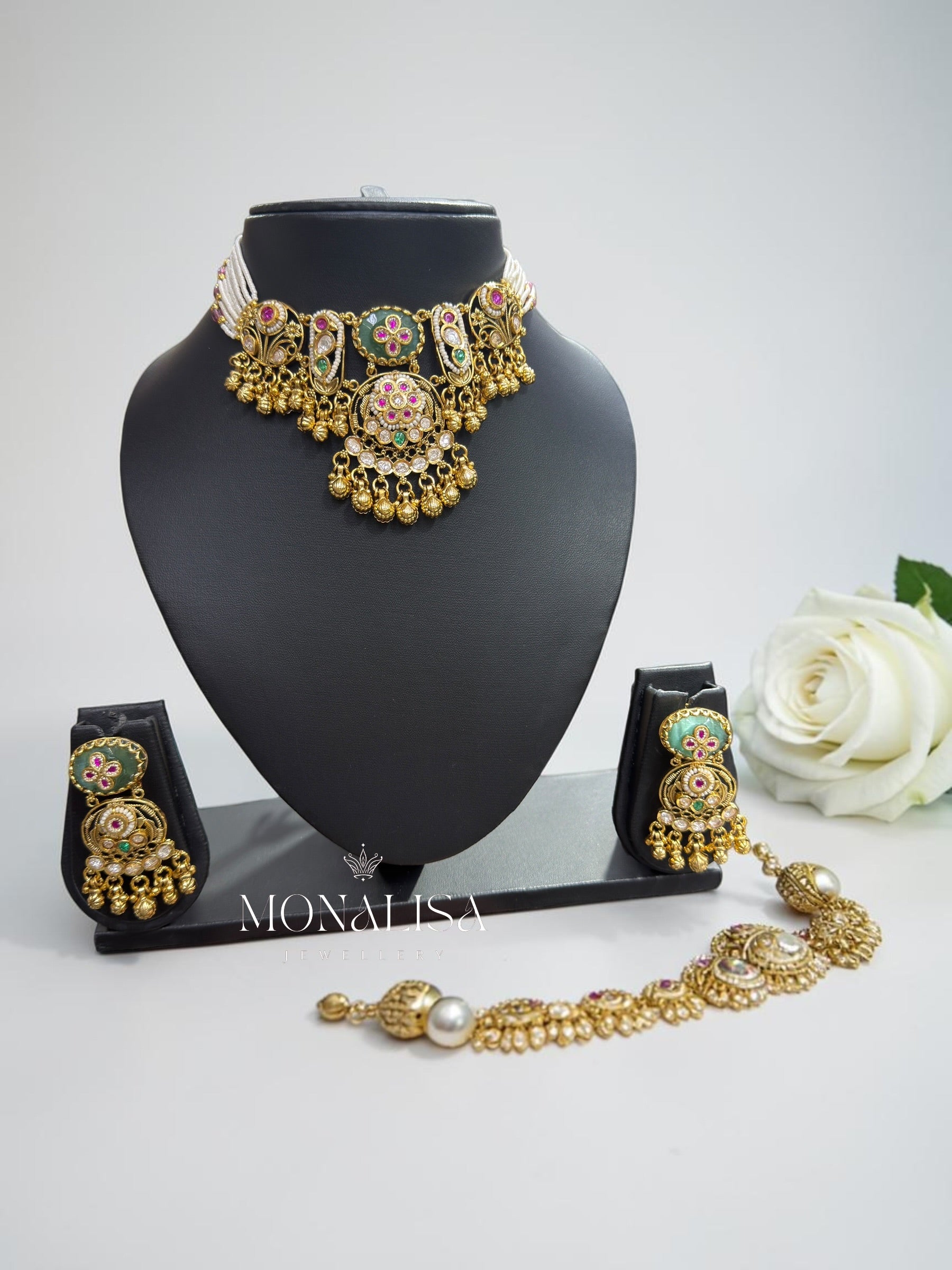 Varshini Antique Designer Necklace Set