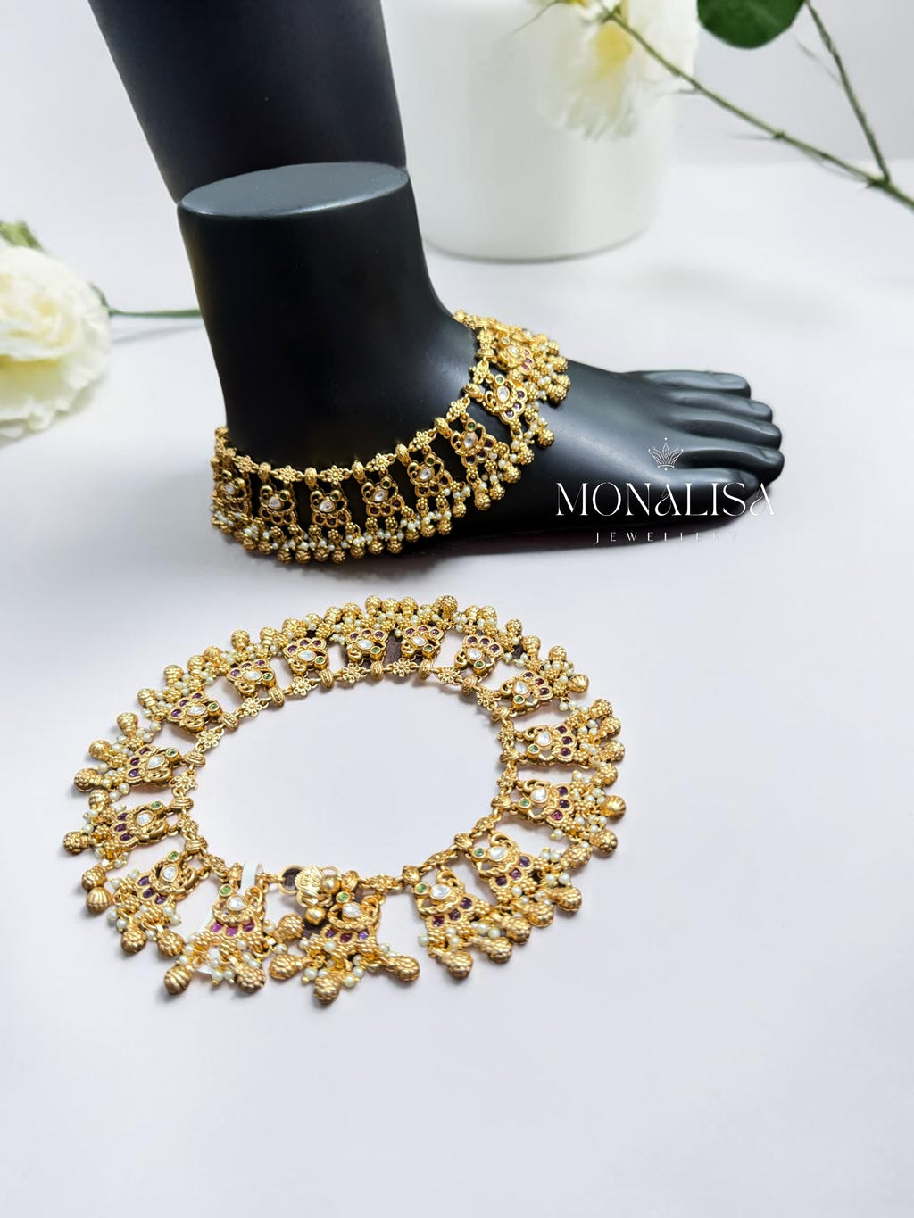 Nilam Antique designer Anklet
