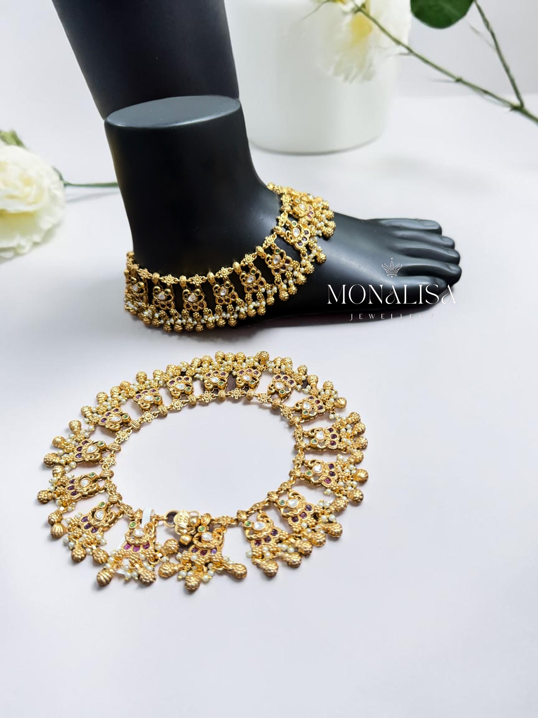 Nilam Antique designer Anklet