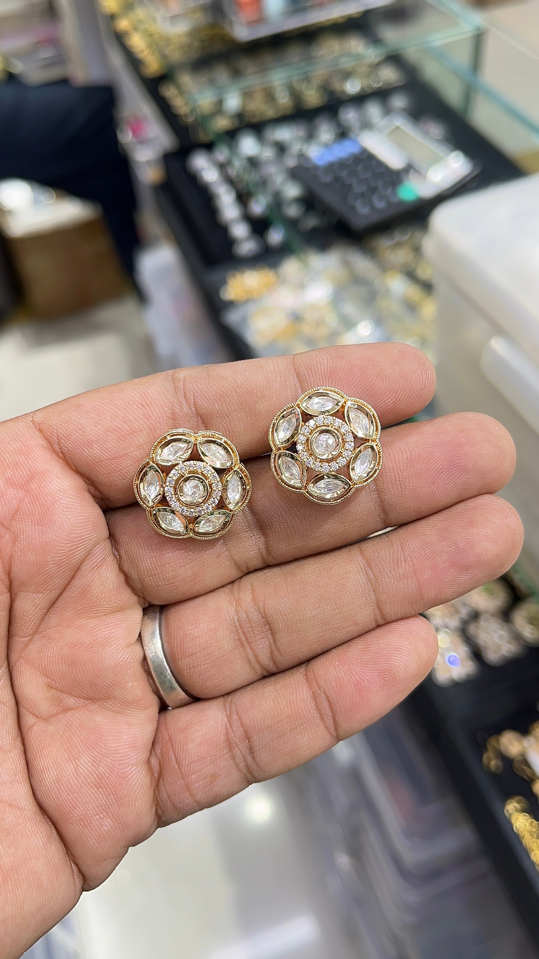 Juhi Moissanite Designer studs
