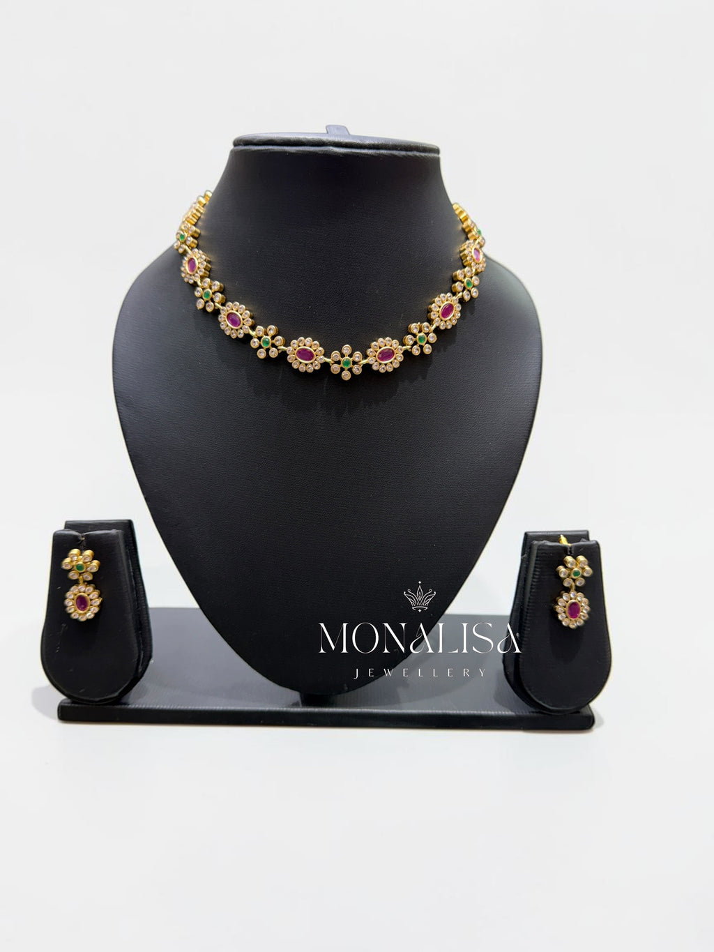 Jivika Ruby designer Necklace Set