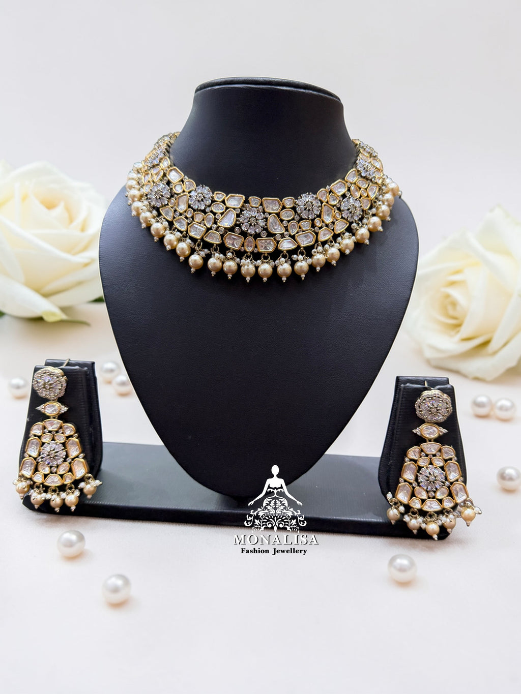 Misty Polki Designer Necklace Set