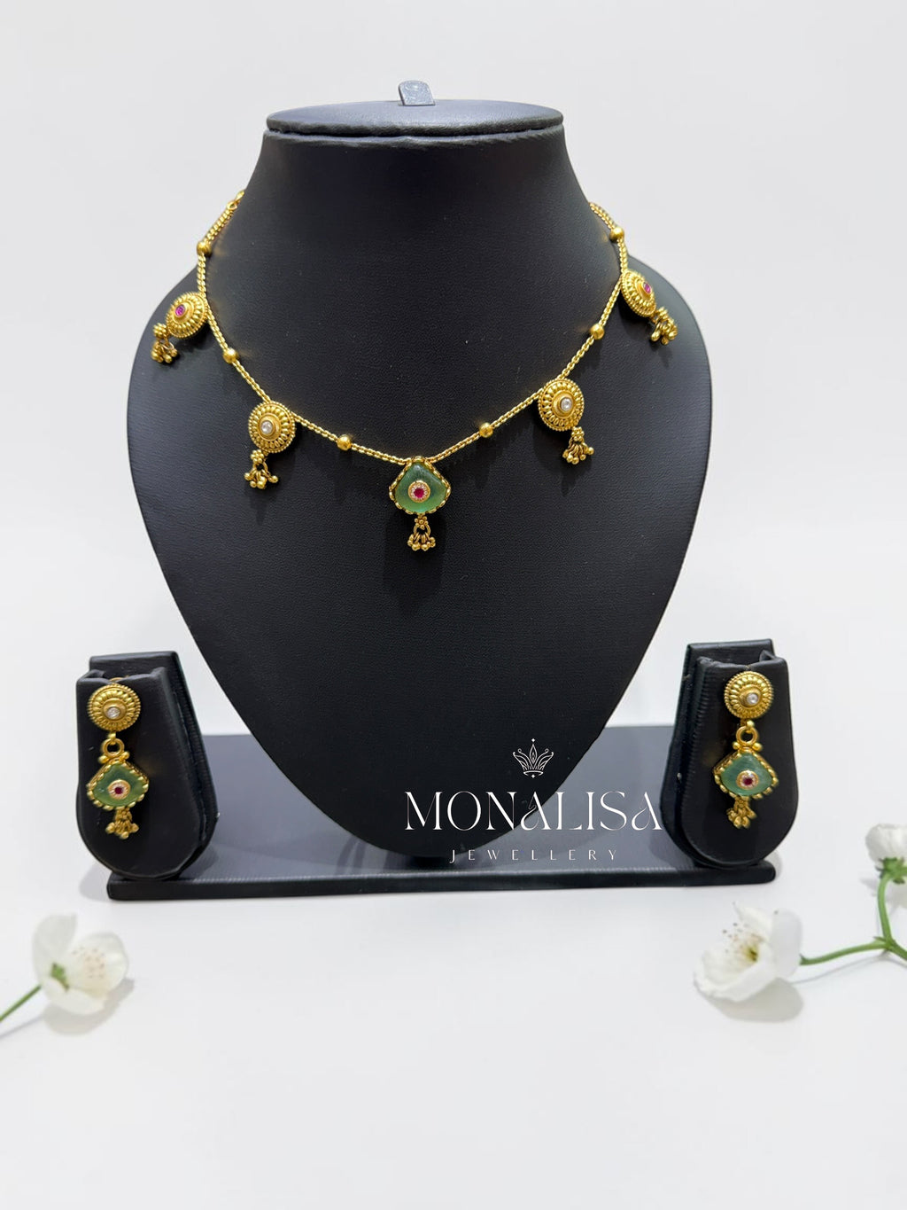 Bhavika Antique designer Necklace Set