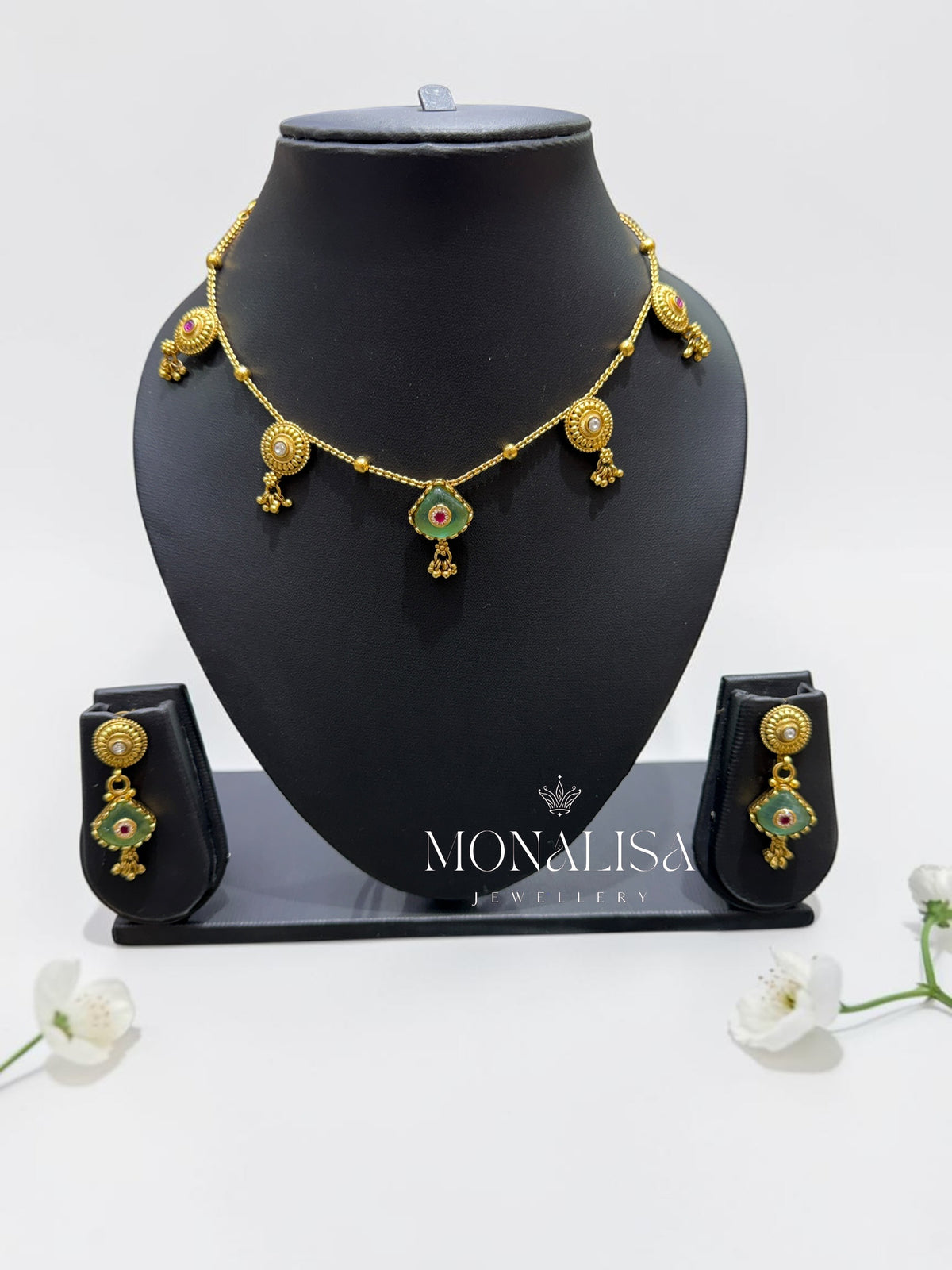 Bhavika Antique designer Necklace Set
