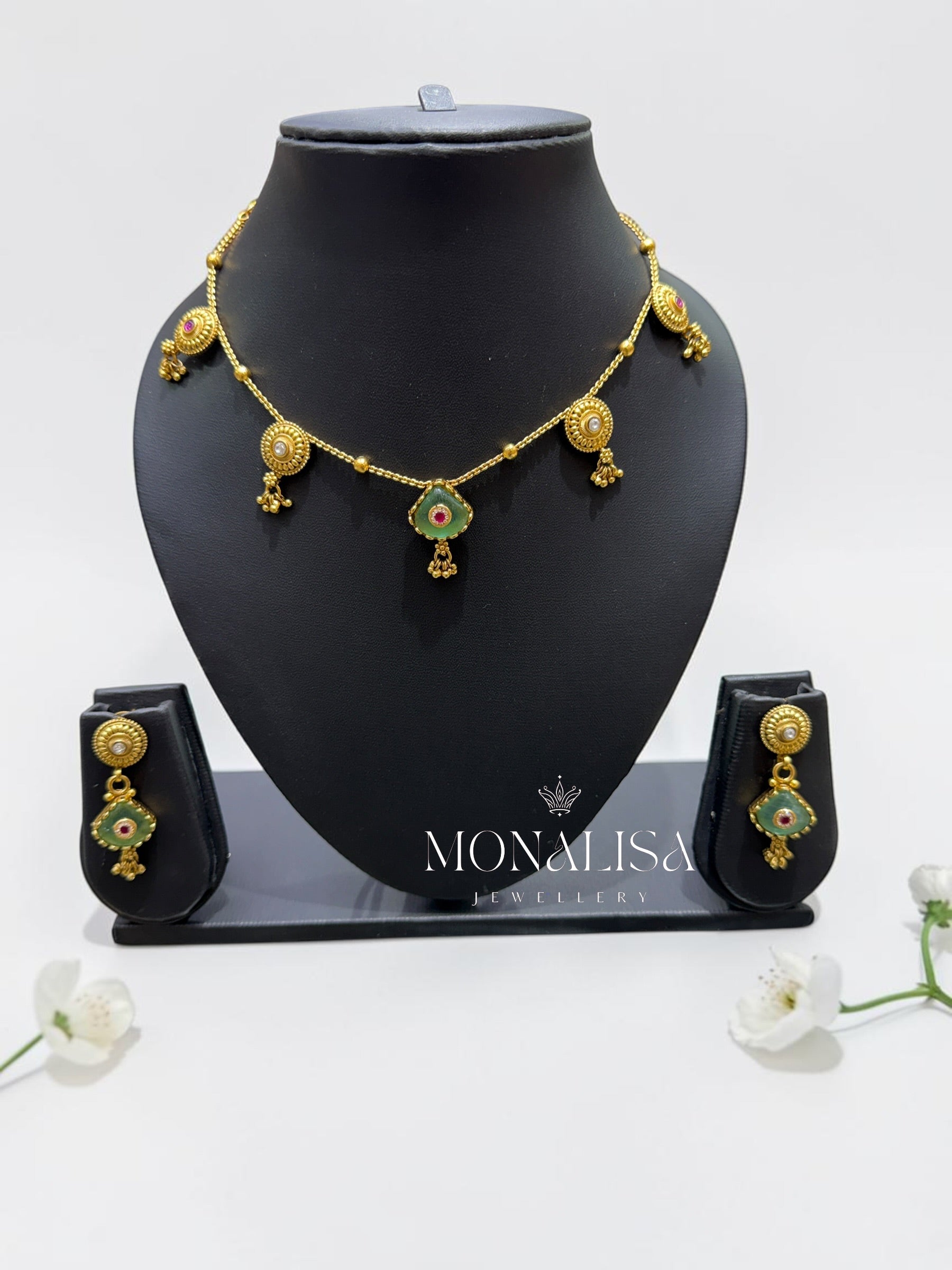 Bhavika Antique designer Necklace Set