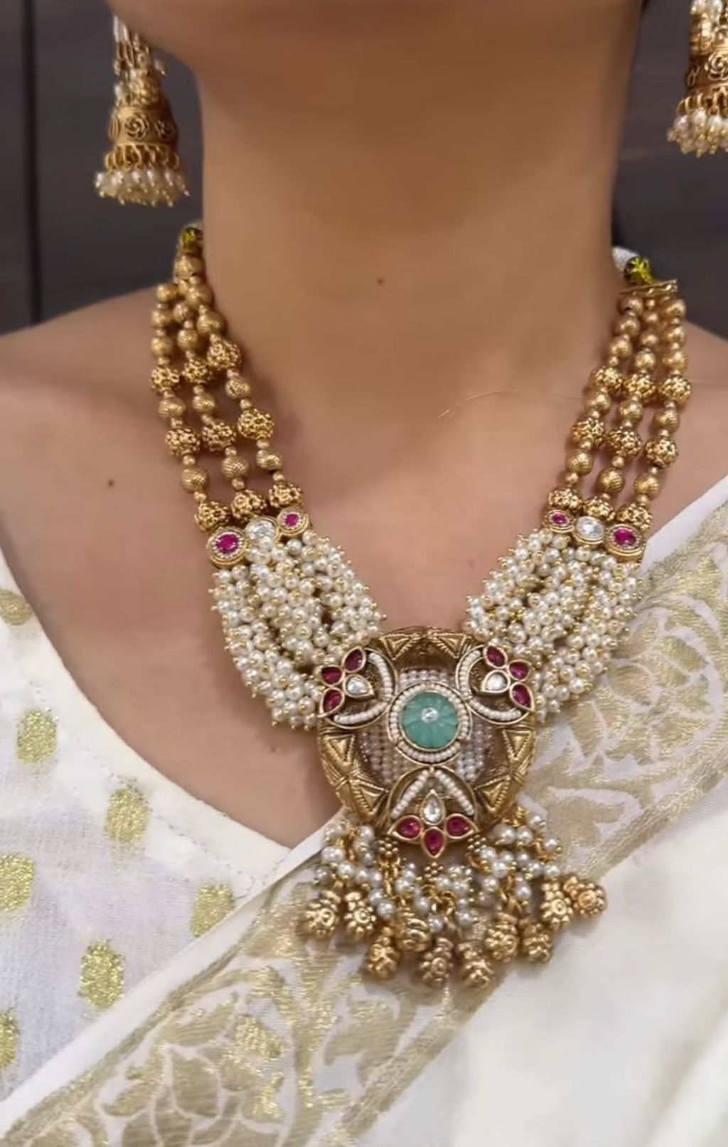 Pranavee Antique Designer Necklace Set