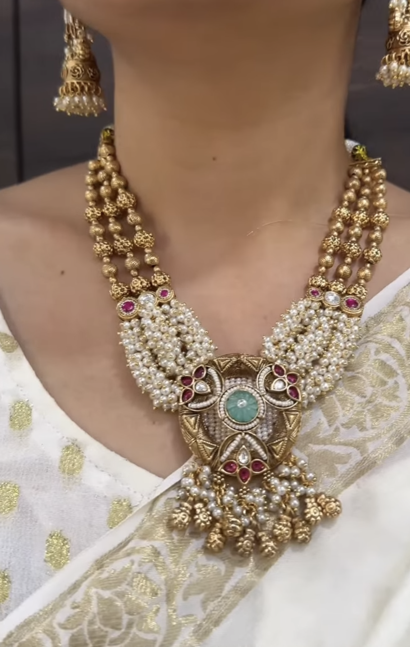 Pranavee Antique Designer Necklace Set