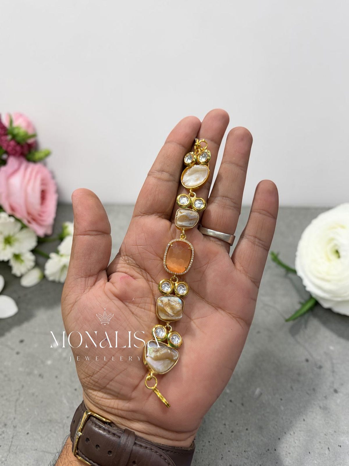 Meera Pearl Designer Bracelet
