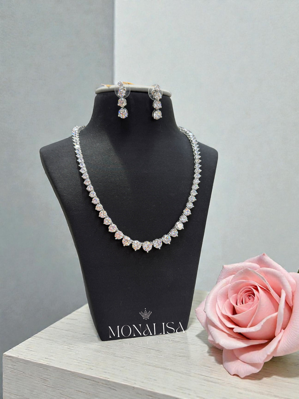 Silver Single Line Solitaire Imported set