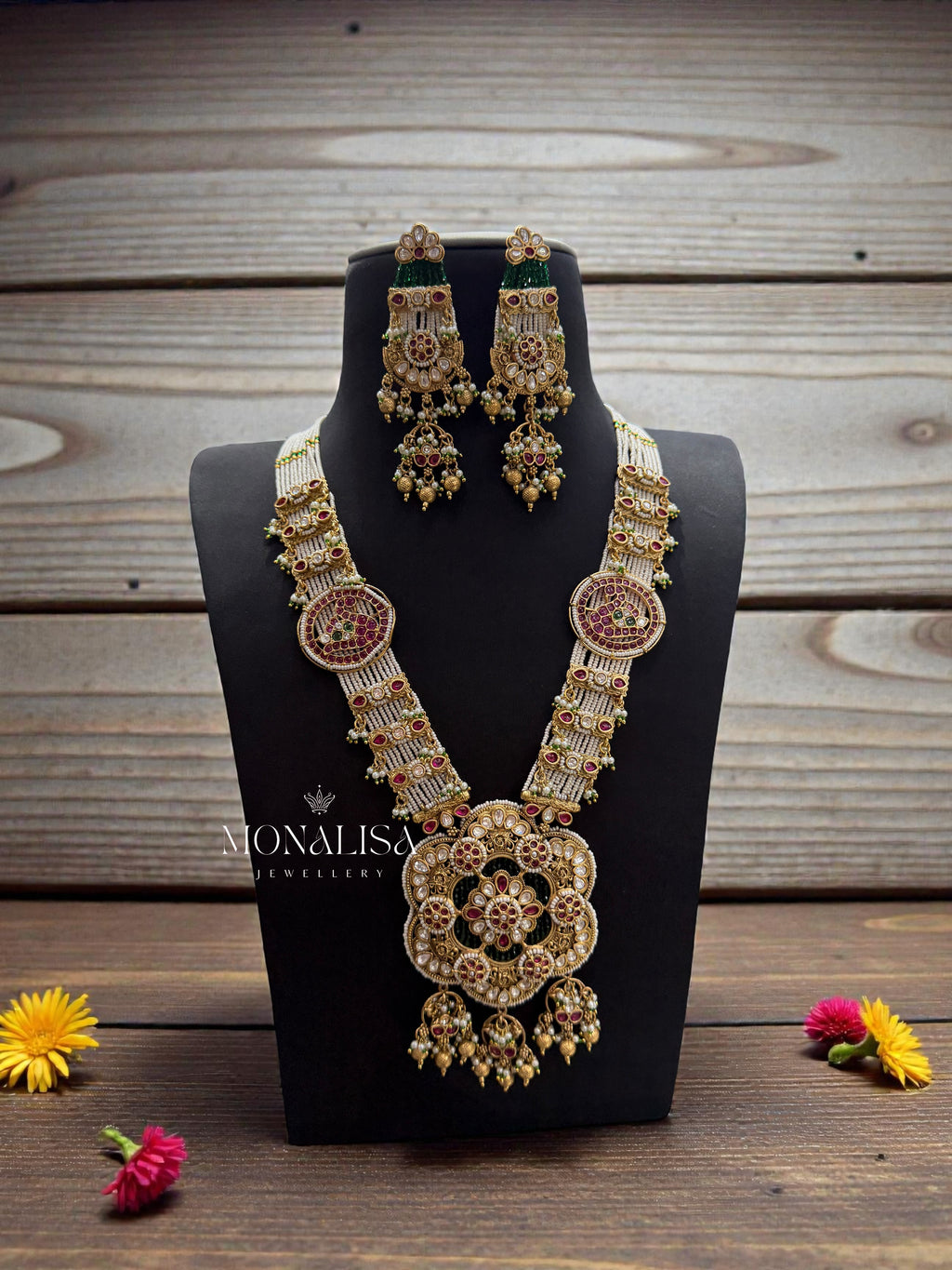 Risha Antique designer long Necklace Set