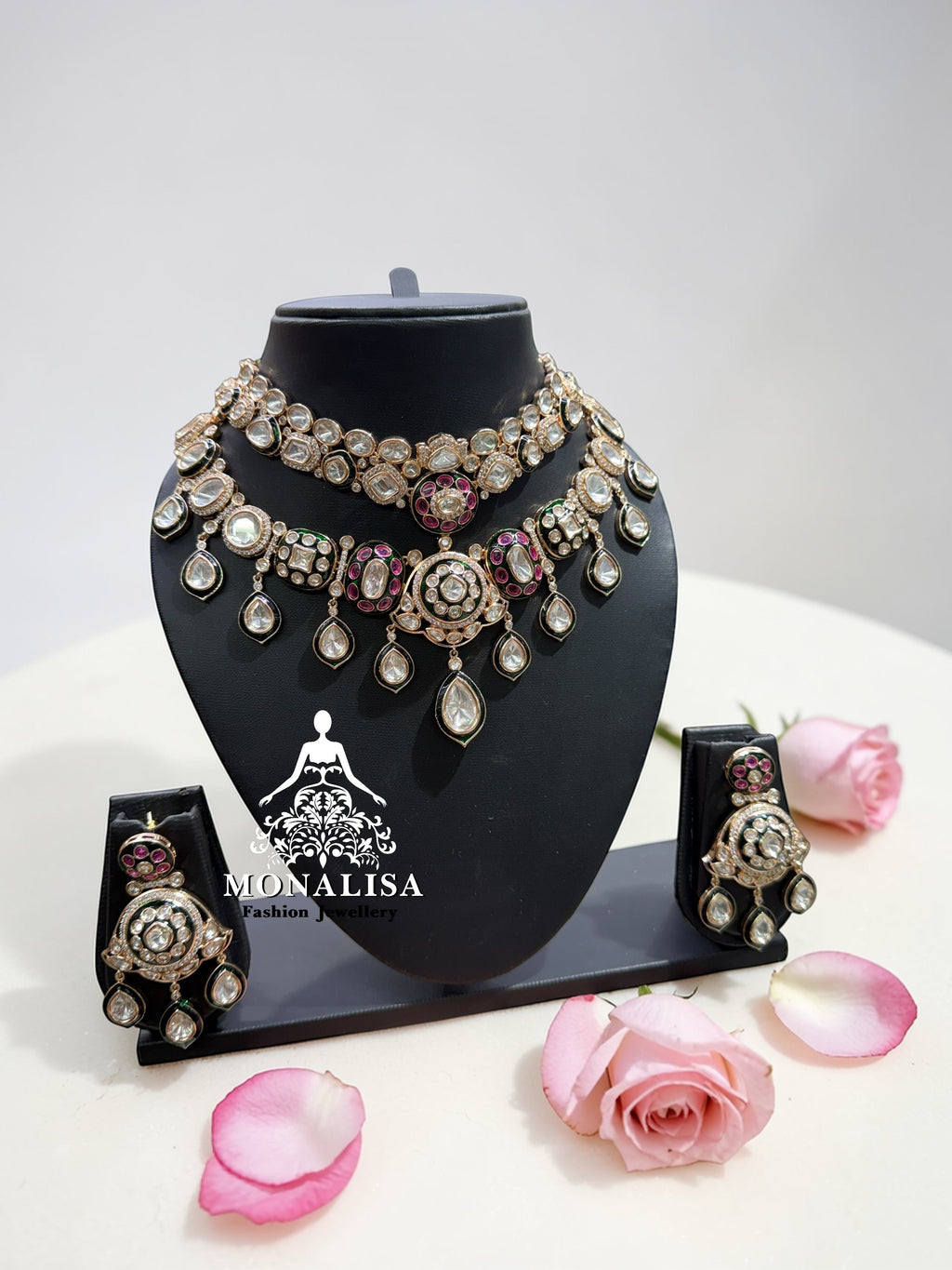 Ranisa polki Designer Necklace Set