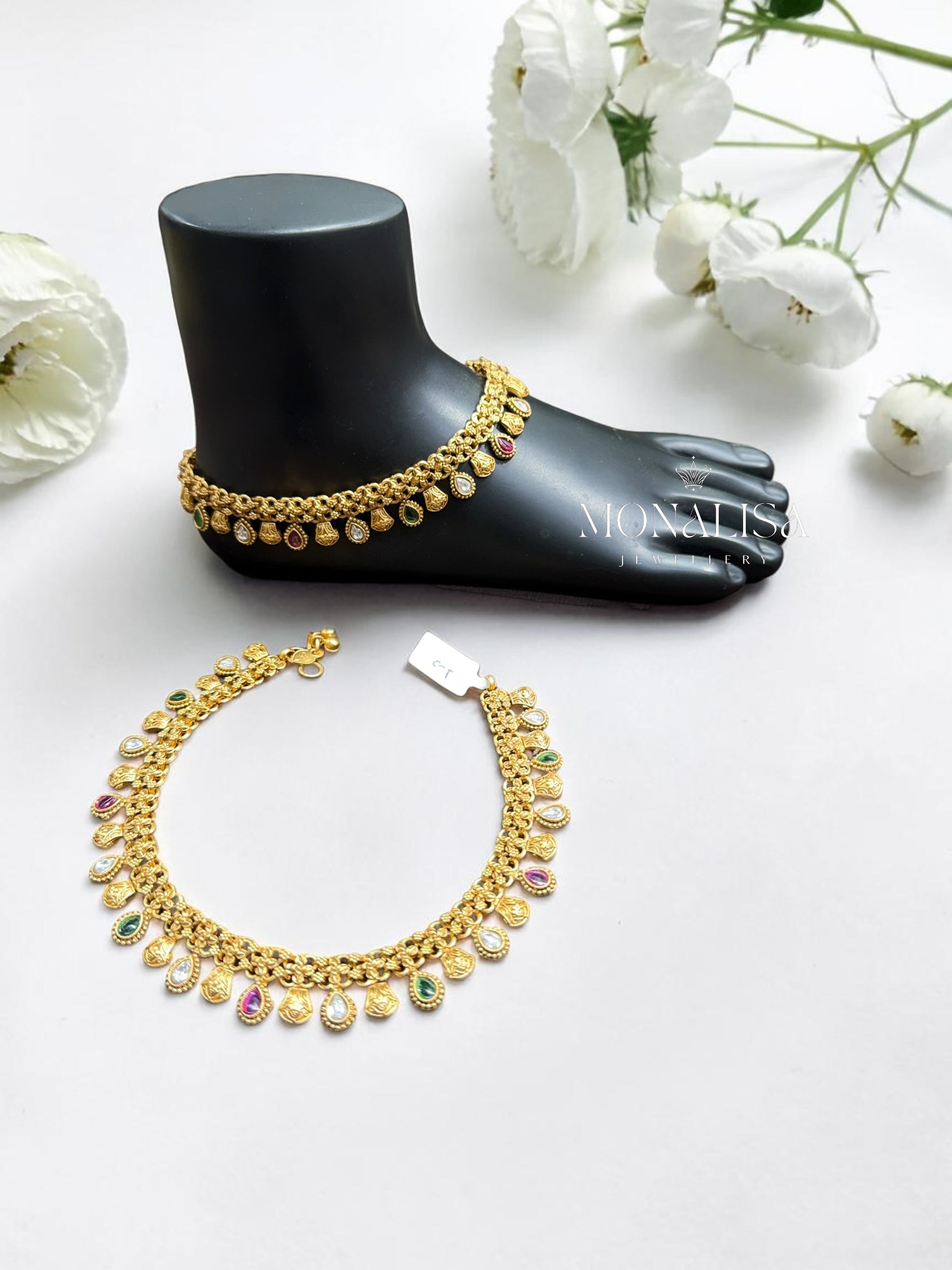 Vrinda Antique designer Anklet