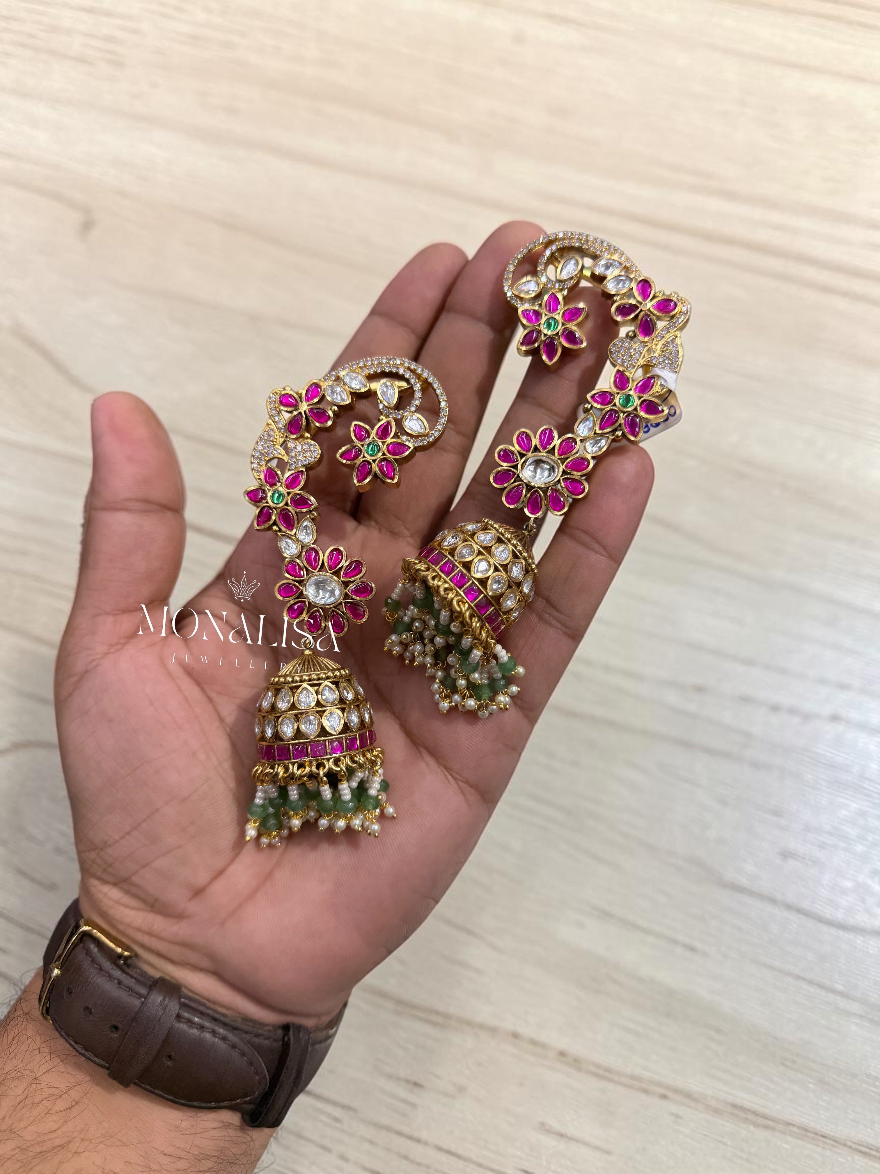 Ridhika kundan Desinger Kaan Earing