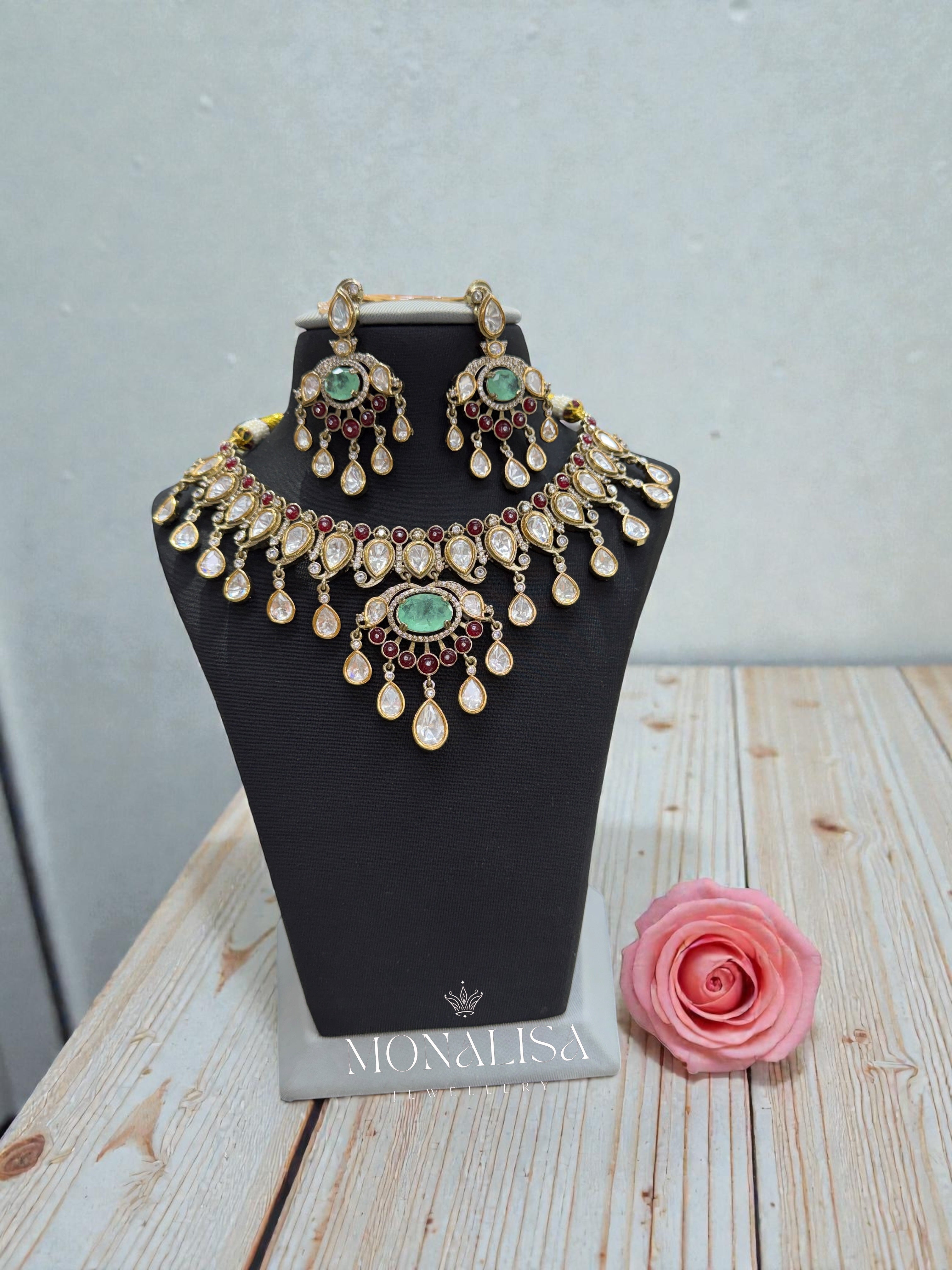 Vedika Polki Designer Necklace Set