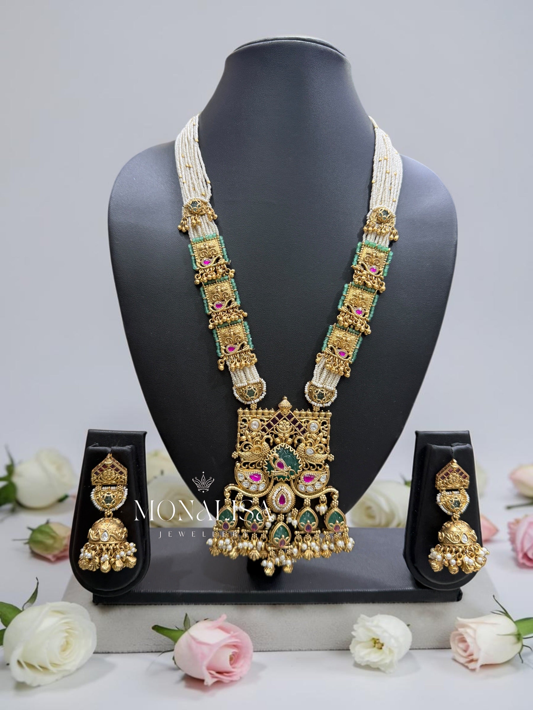 RANI Antique designer long Necklace Set