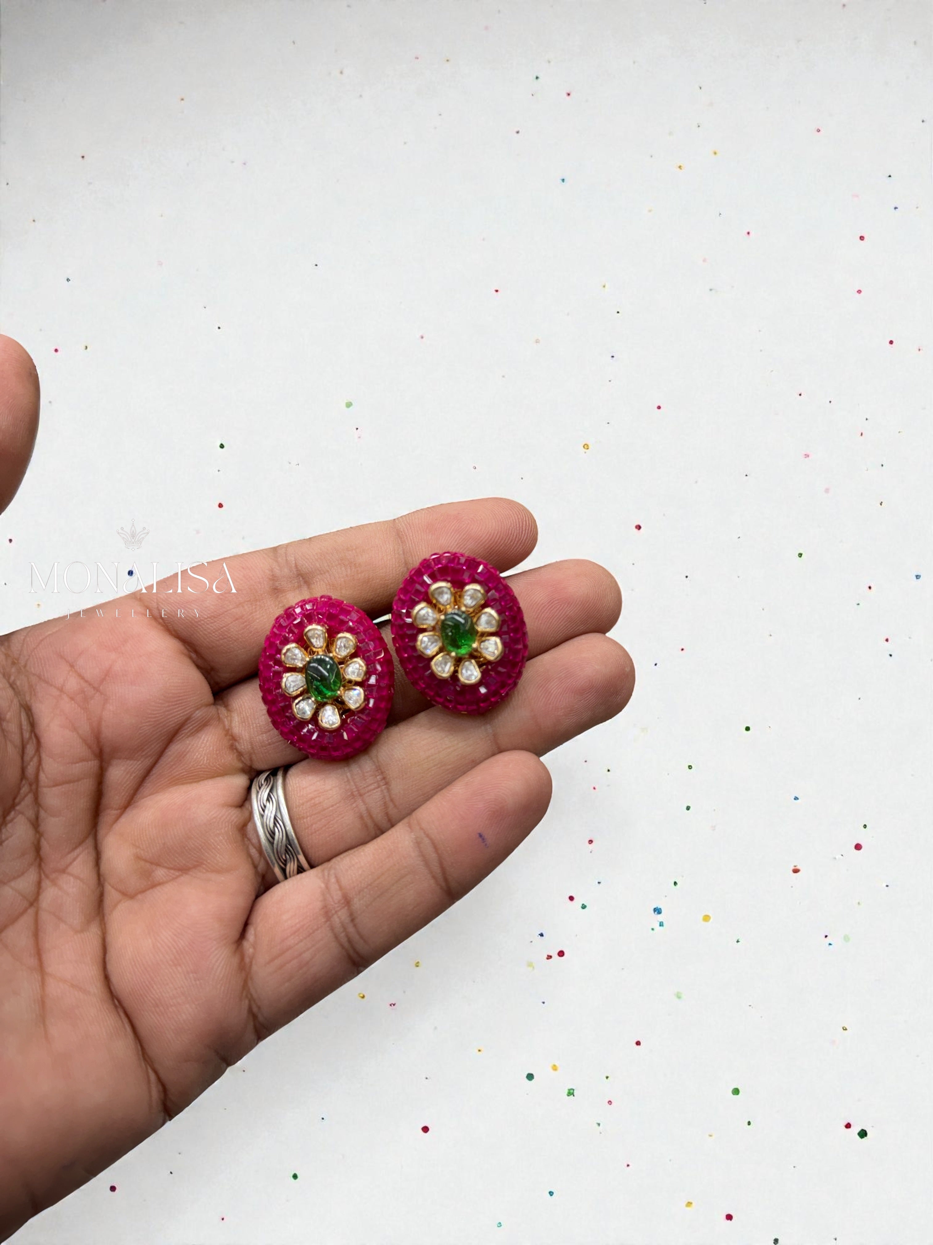 Orya Invisible oval Designer studs