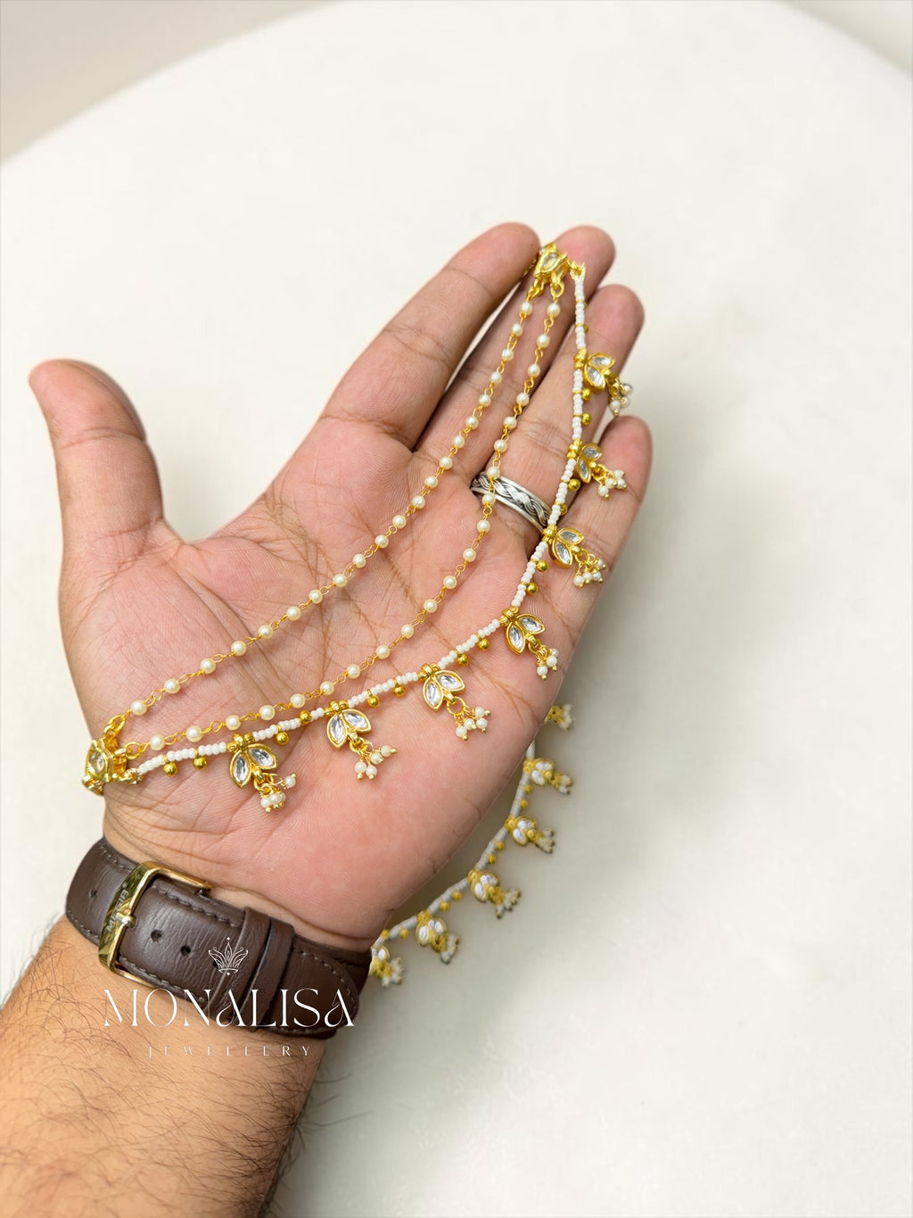Krishvi Polki Designer Ear chain