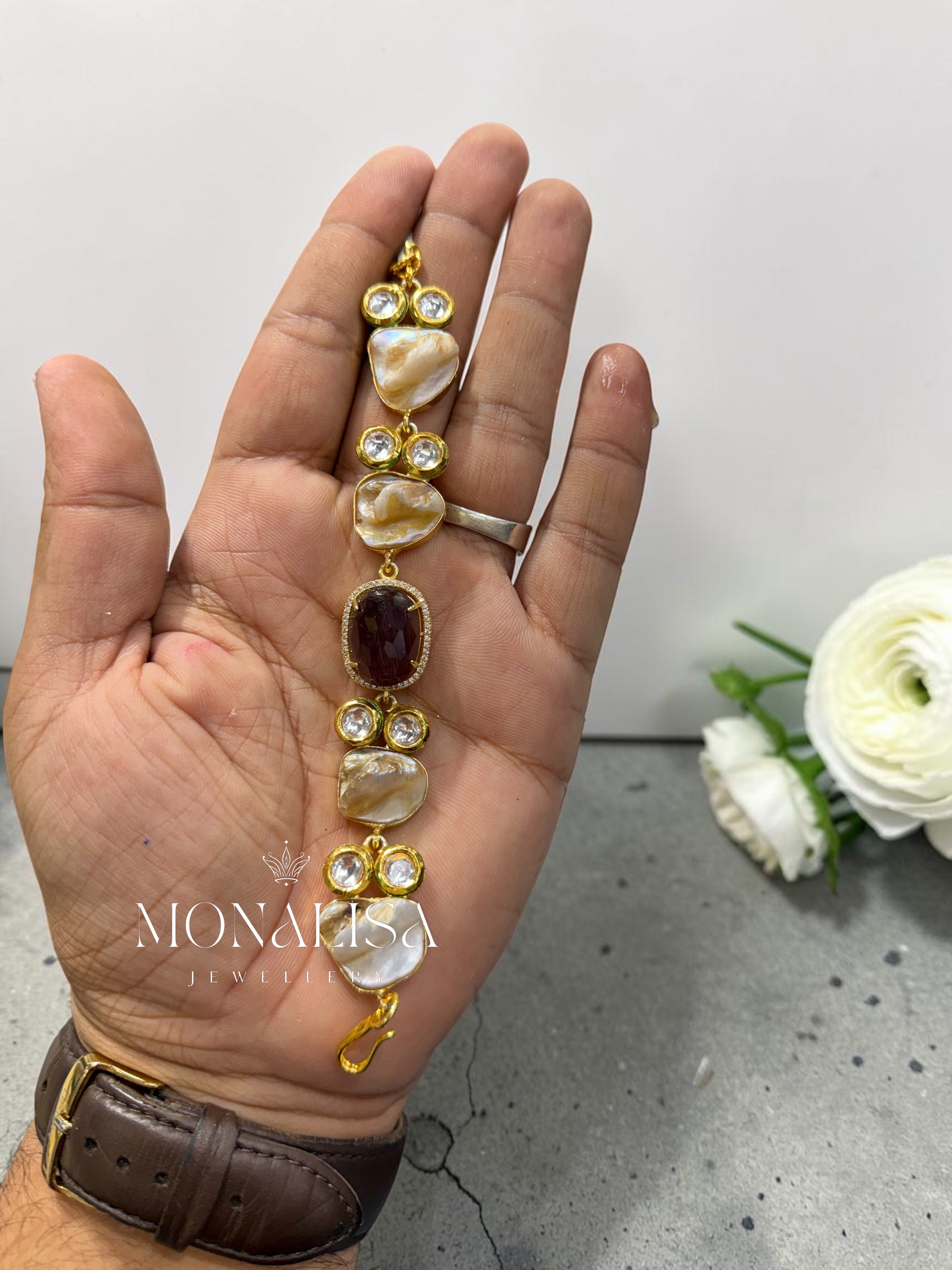 Meera Pearl Designer Bracelet