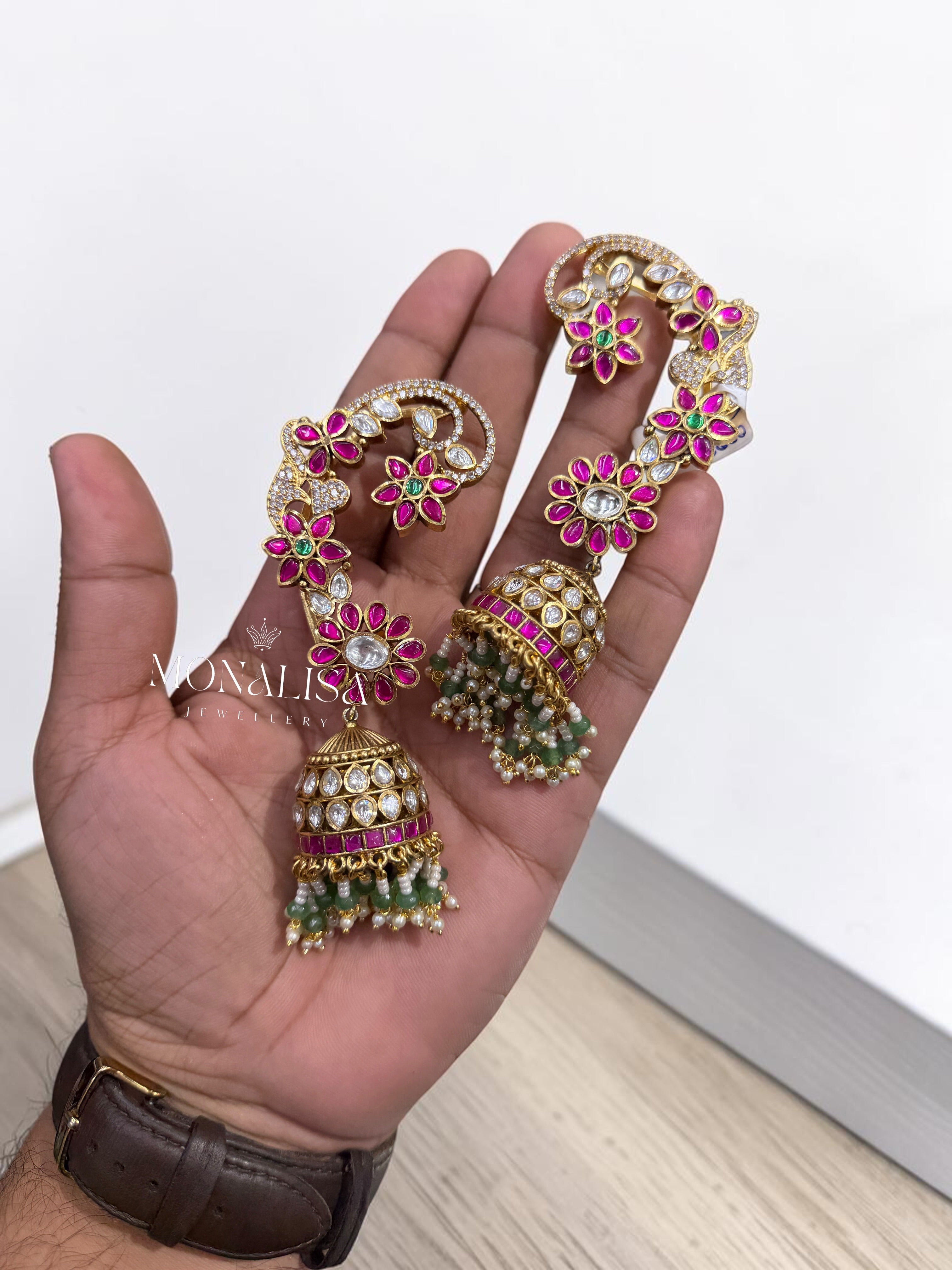 Ridhika kundan Desinger Kaan Earing