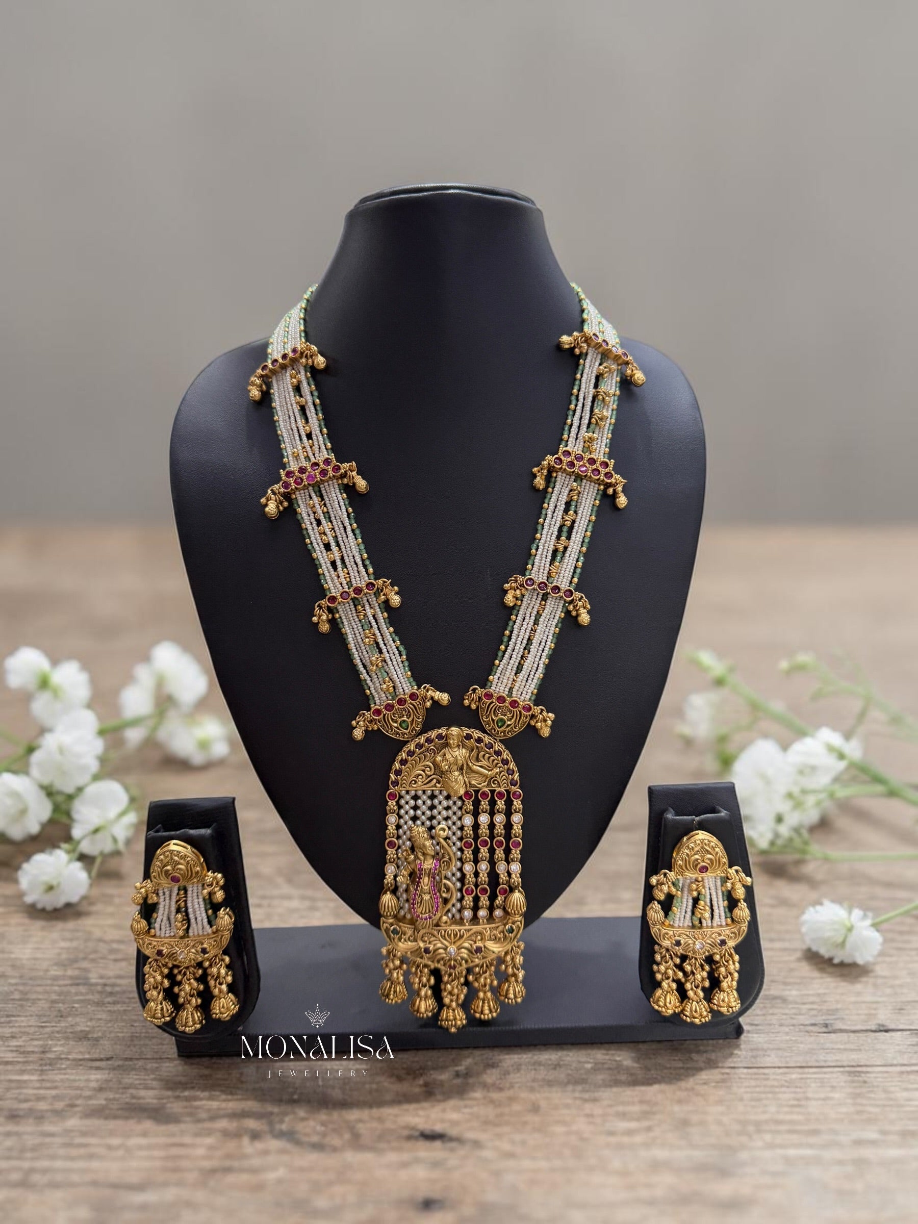 Shree Ram Antique designer long Necklace Set
