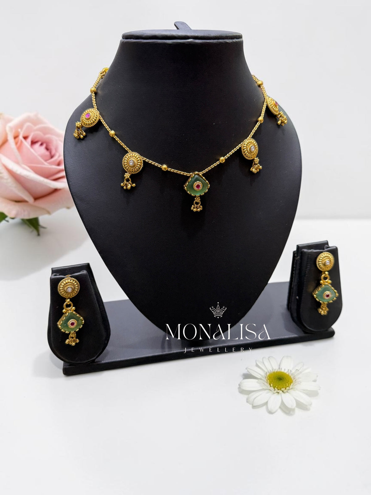 Bhavika Antique designer Necklace Set