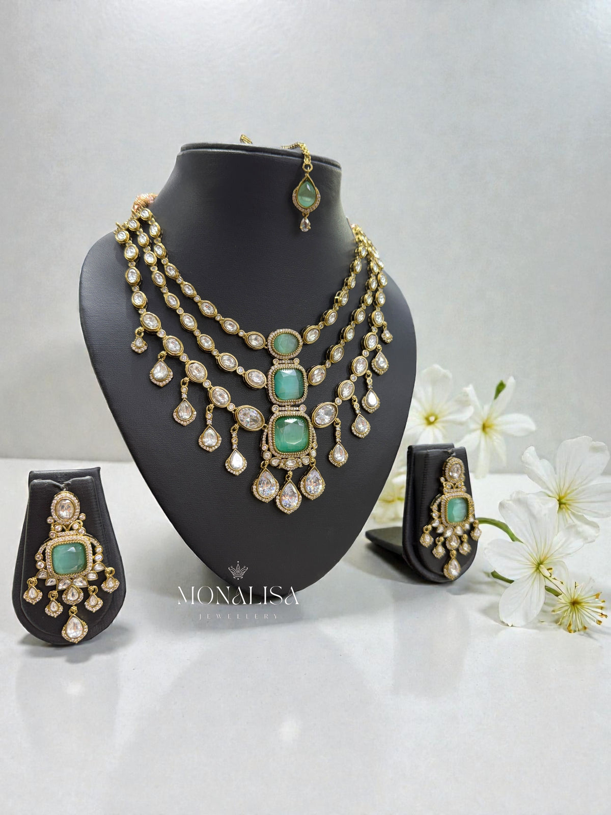 Palak Polki Designer Necklace Set