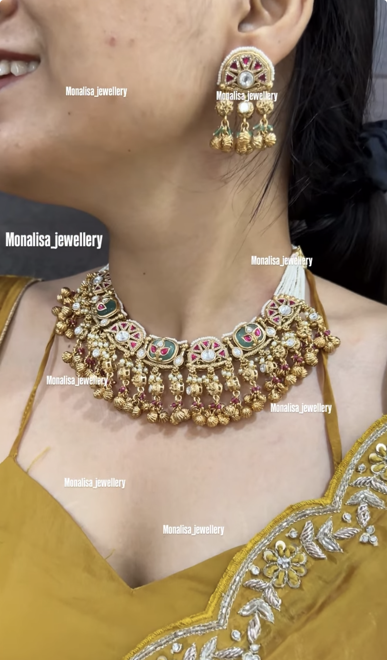 Manushi Antique Designer Necklace Set