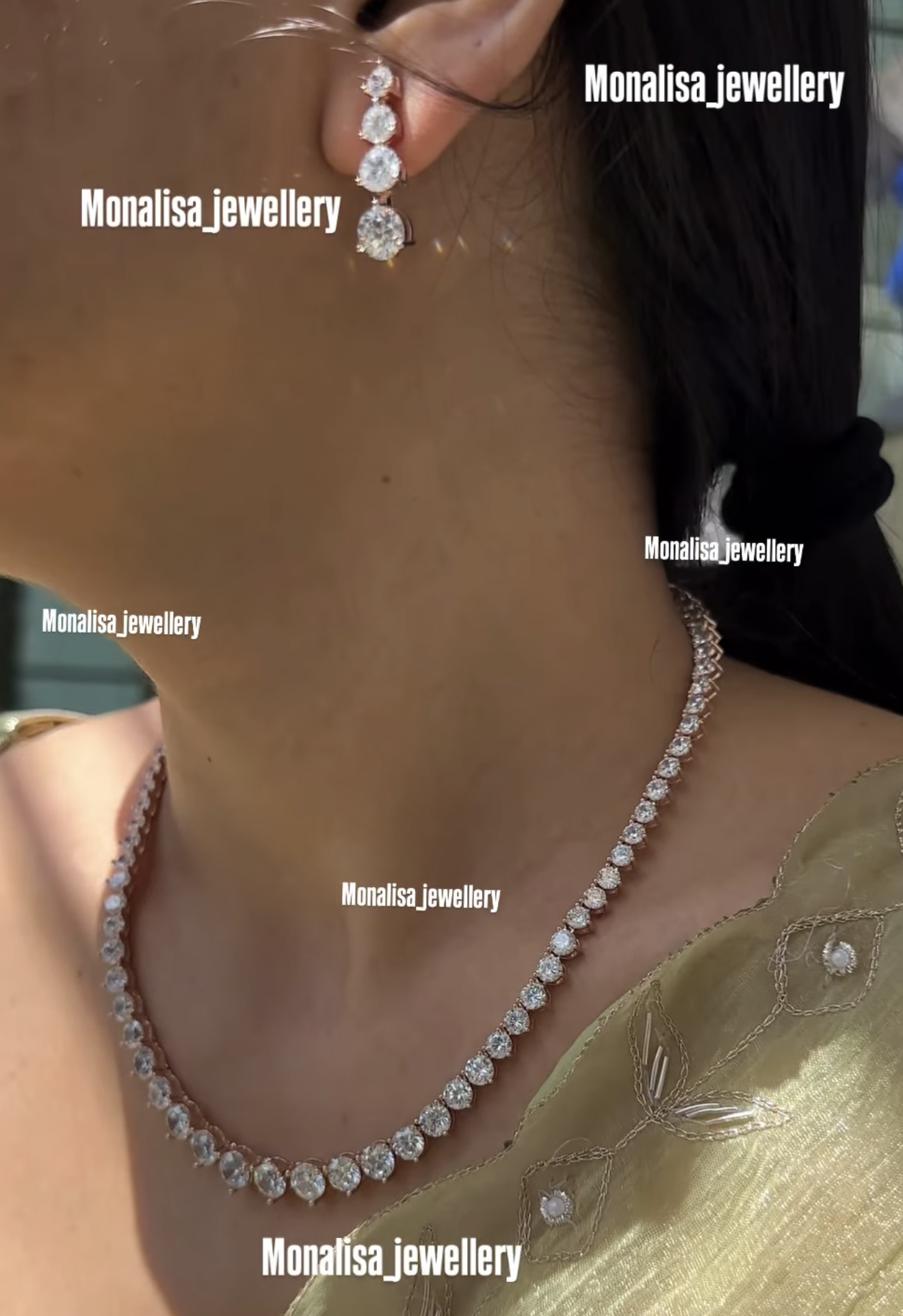 Single solitare Tennis Diamond Set