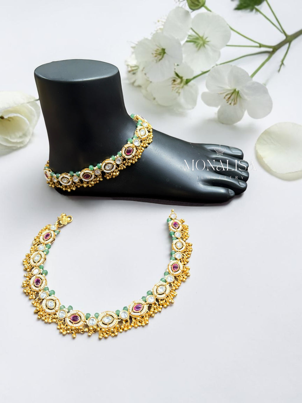 Pavani Antique designer Anklet