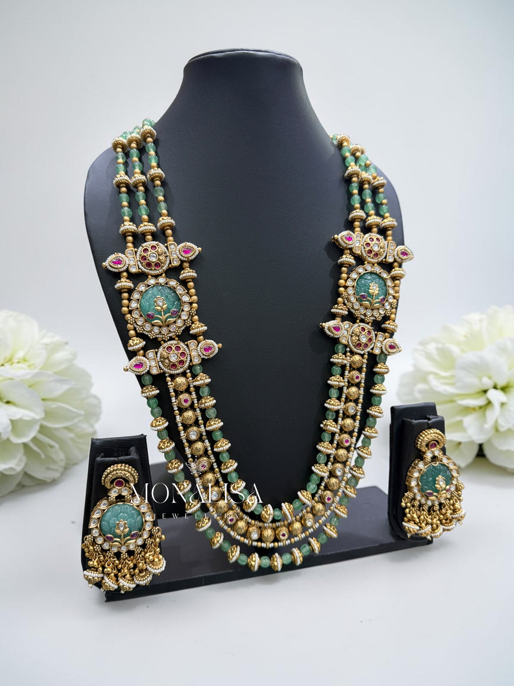 Parvati Antique designer long Necklace Set