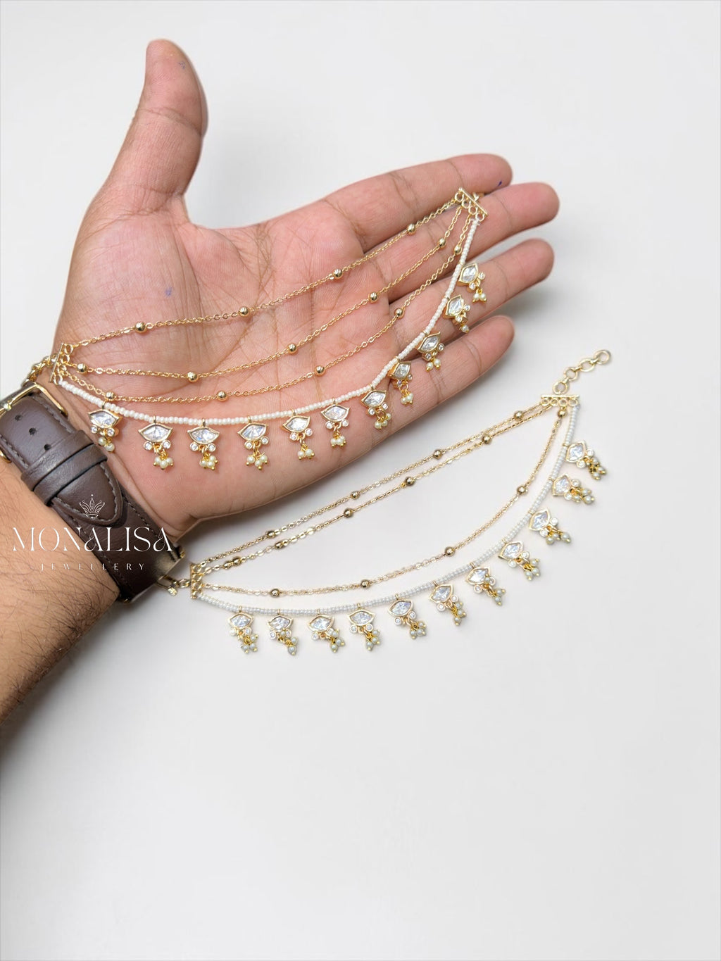 Ojasvi Polki Designer Ear chain