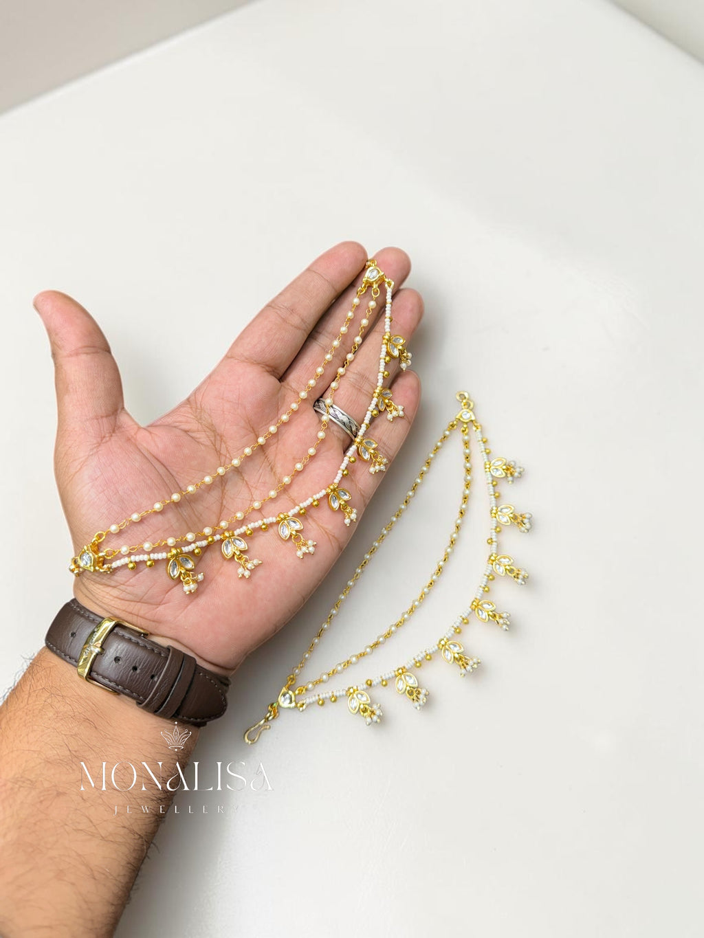 Krishvi Polki Designer Ear chain