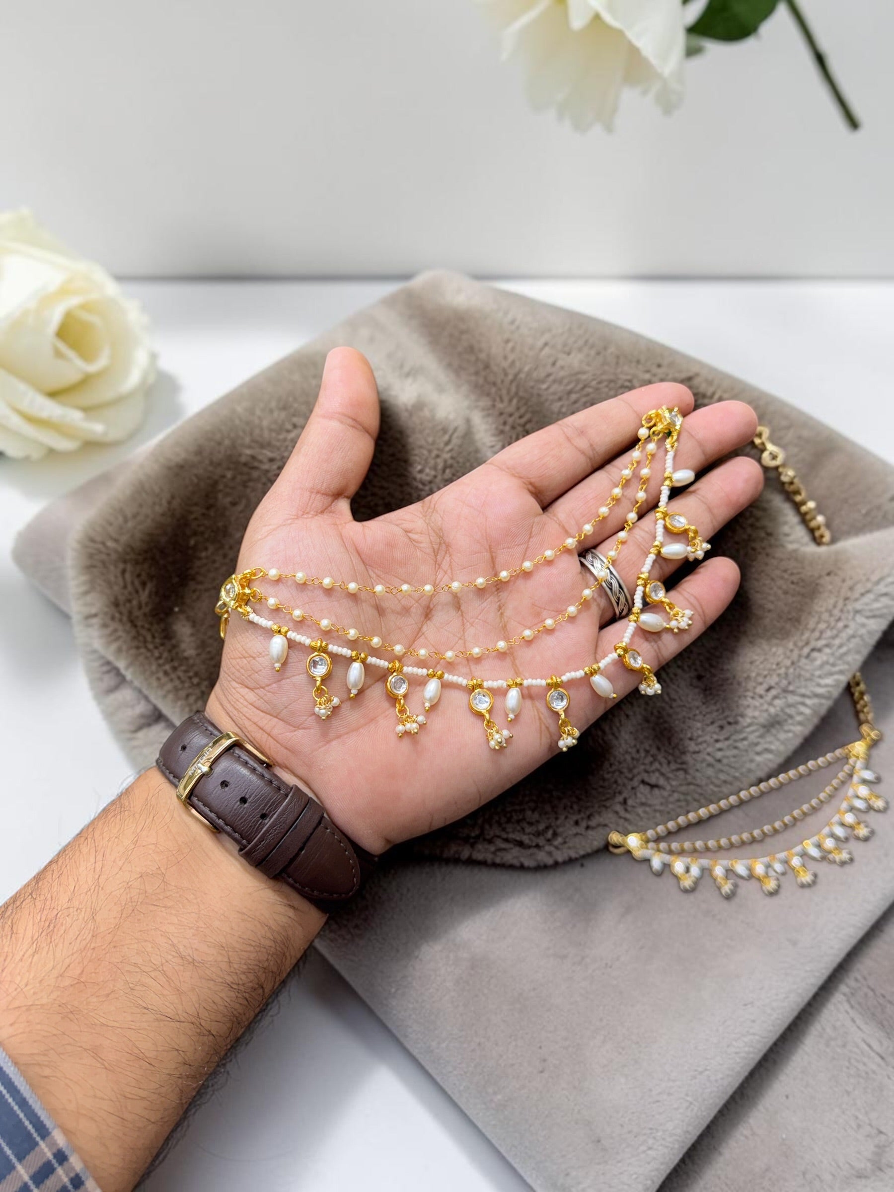 Ketki Polki Designer Ear chain