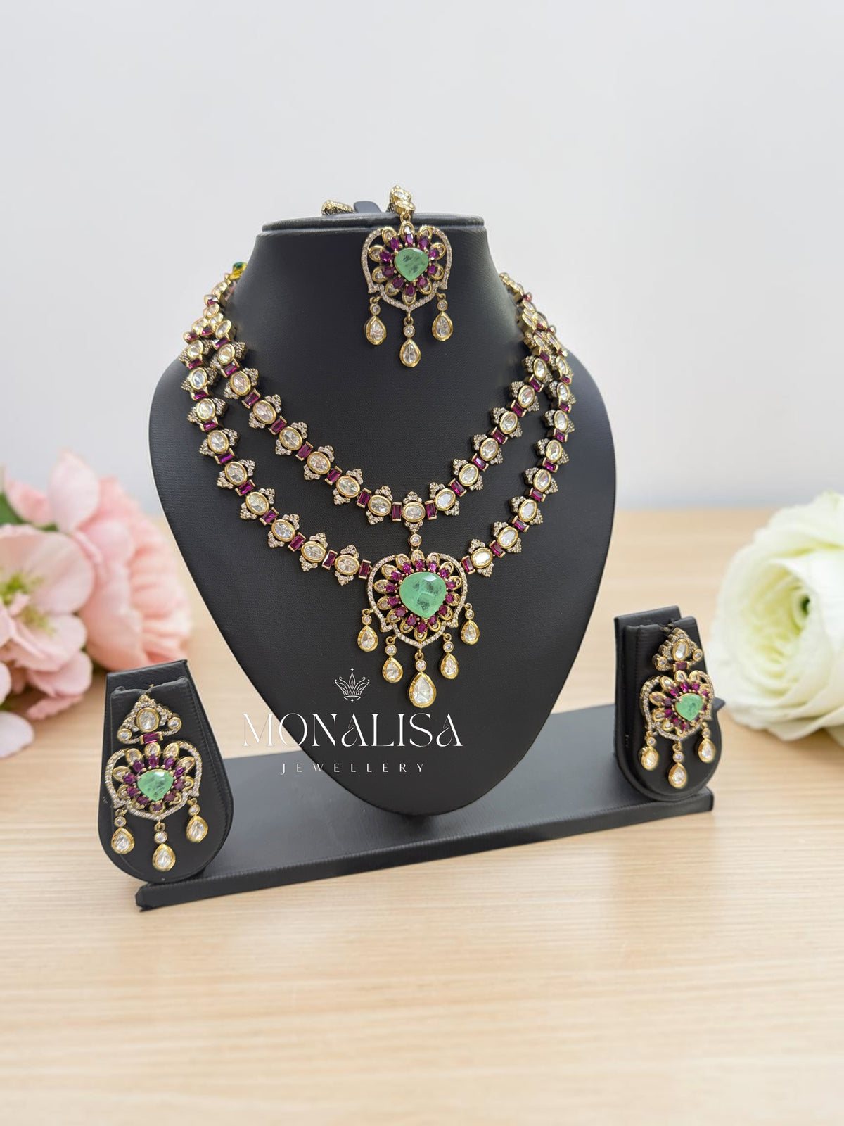 Saanvi Polki Designer Necklace Set