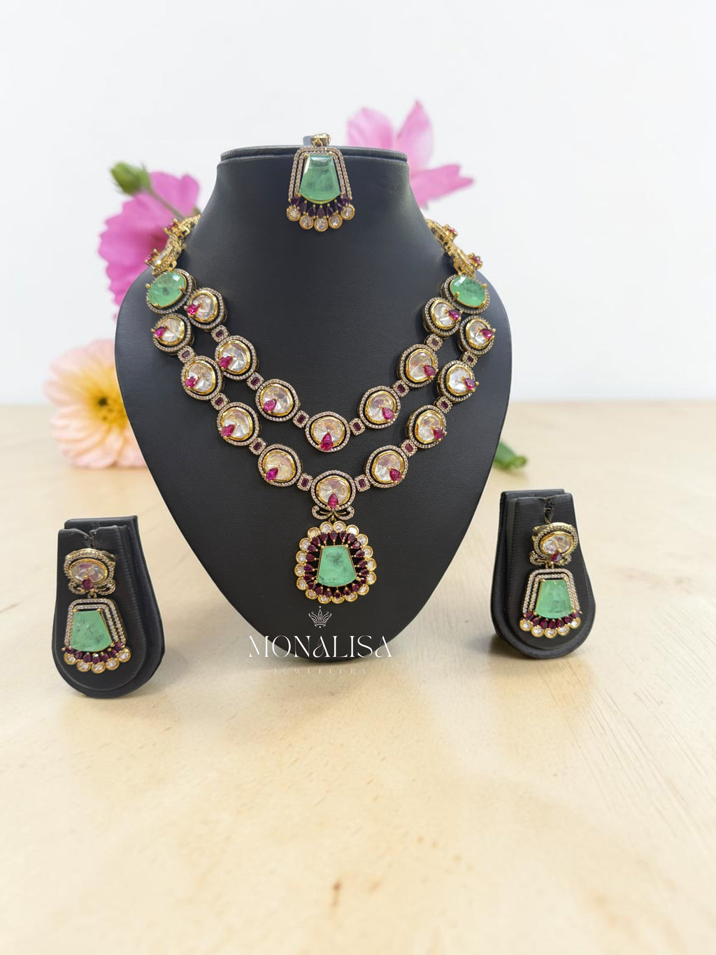 Diraka Polki Designer Necklace Set