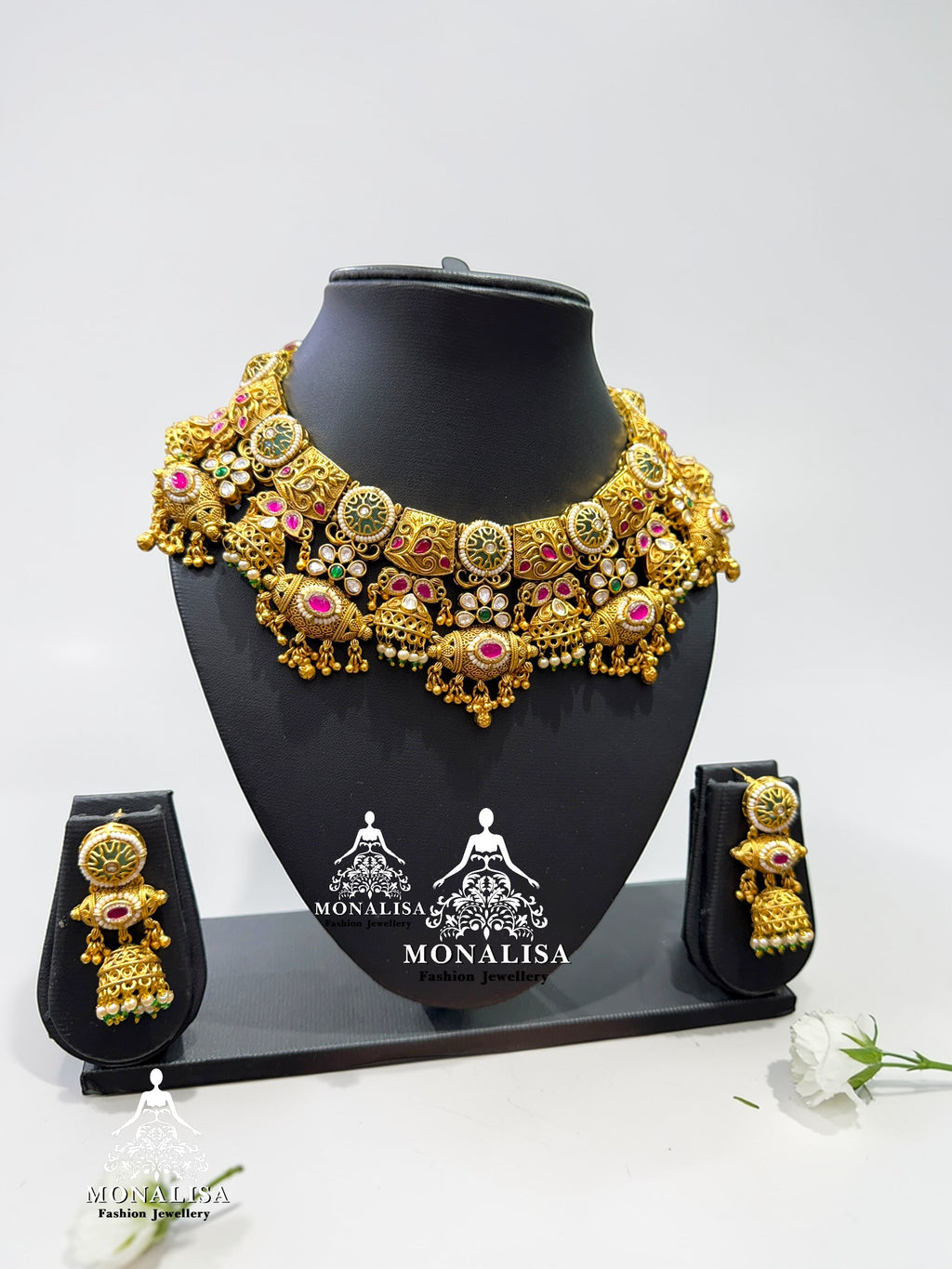 Madhuva Antique designer Necklace Set