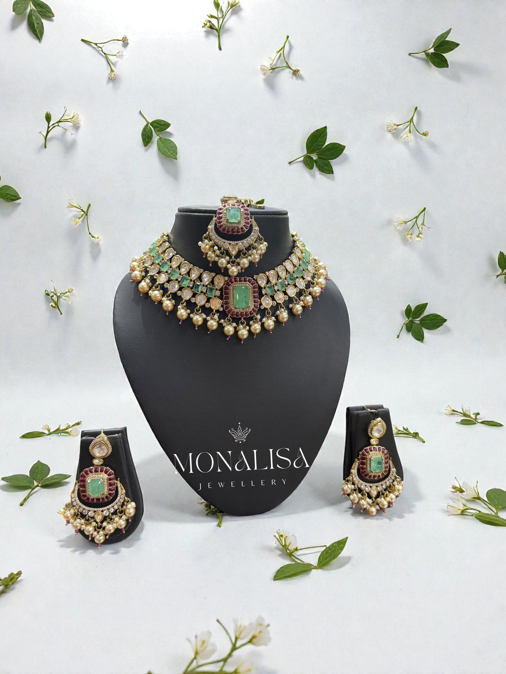 Malaya Polki Designer Necklace Set
