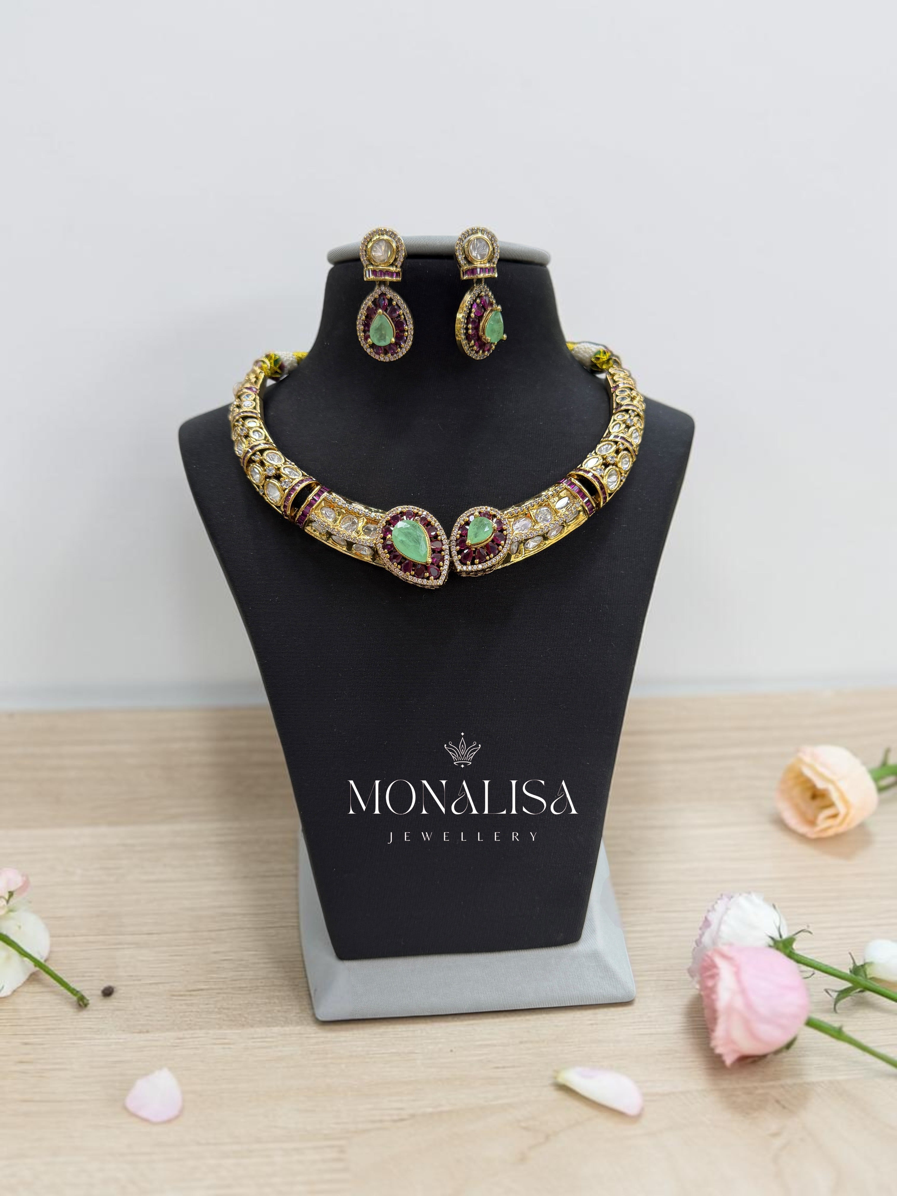 Eesha Polki Hasli Designer Necklace Set