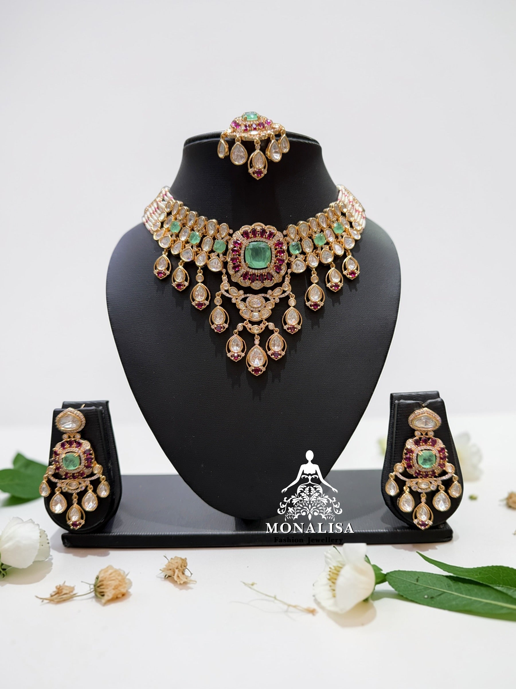 Ratnamani Polki Designer Necklace Set