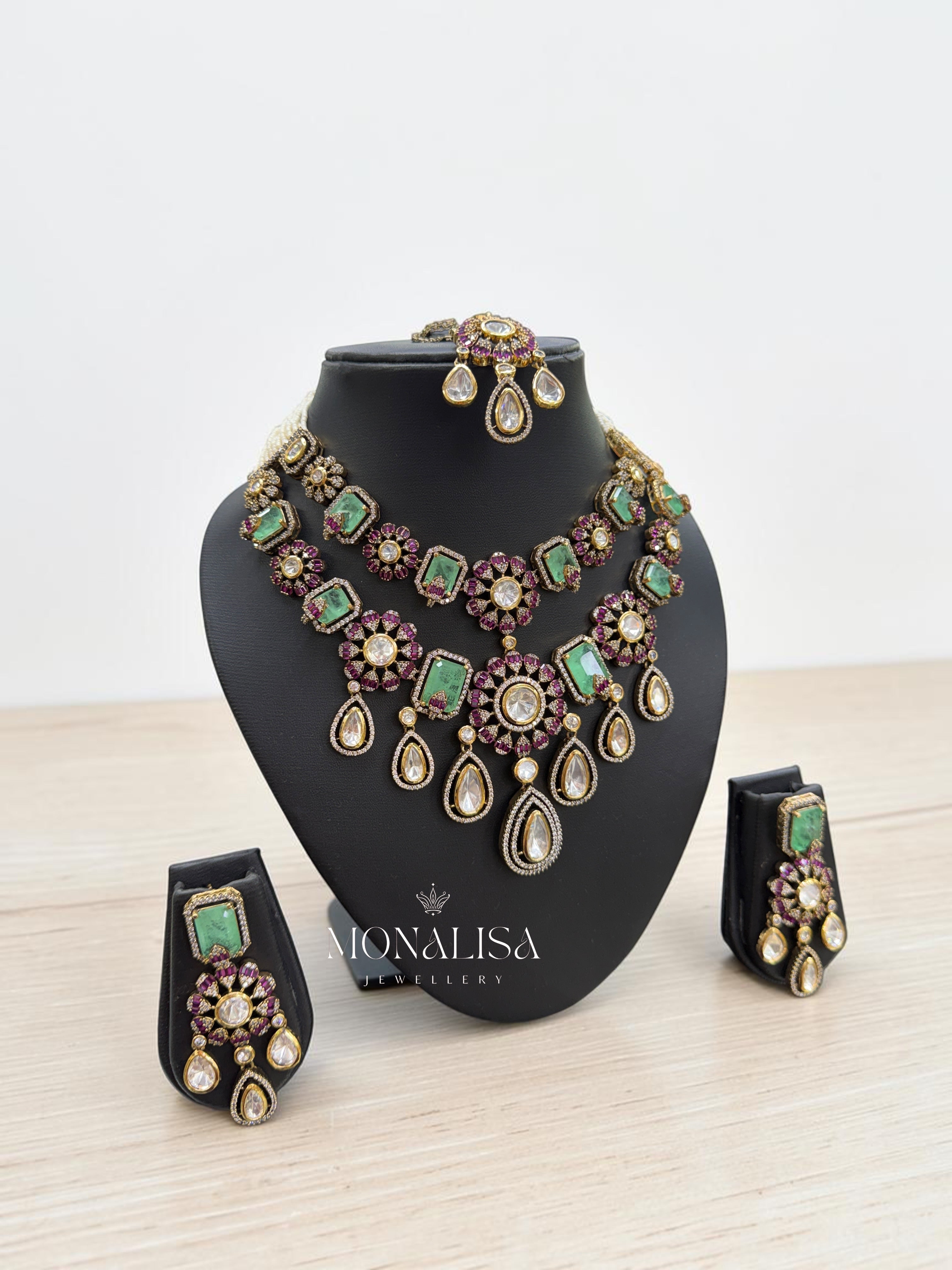 Diksha Dublet Polki Designer Necklace Set